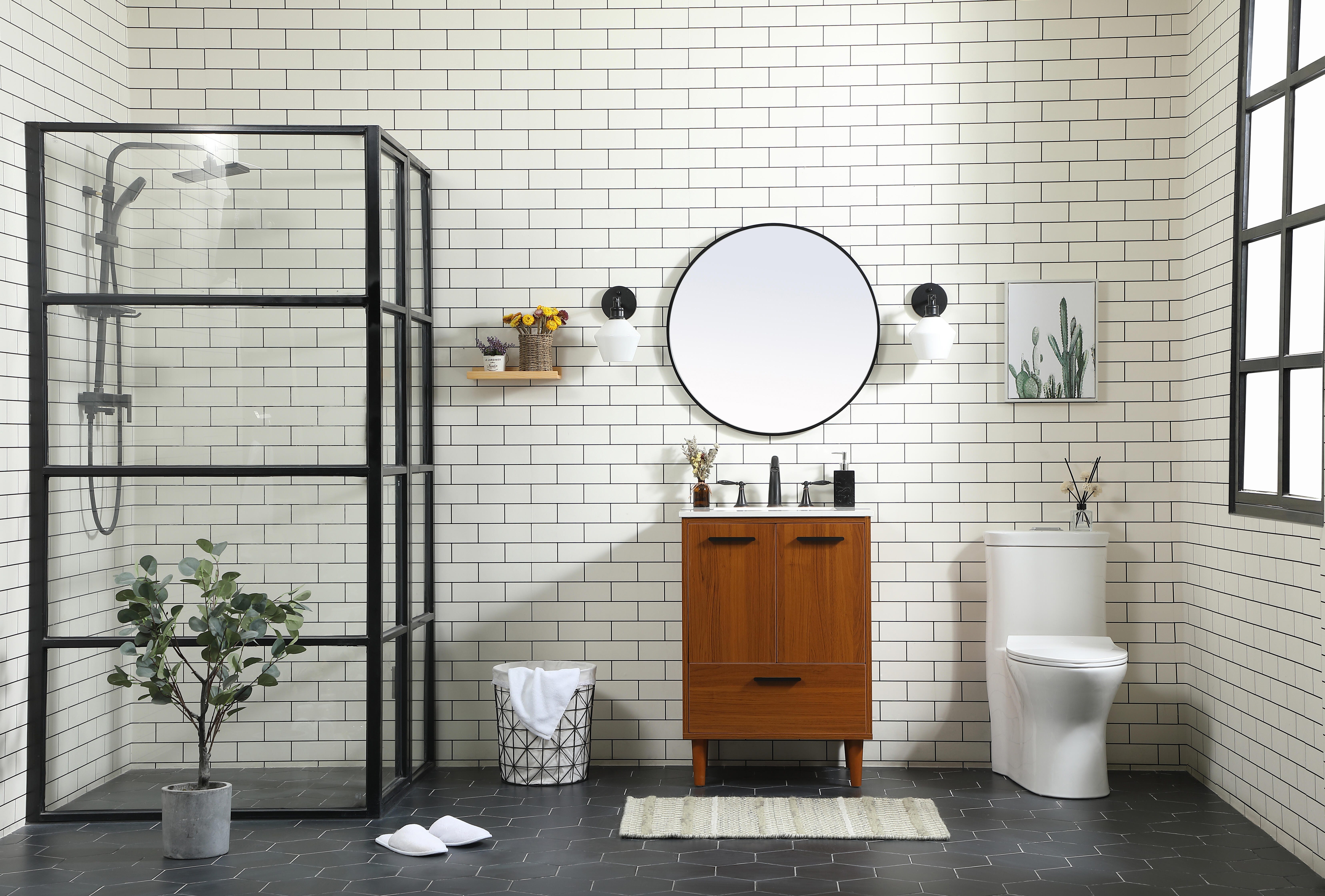 Baldwin 24" Bathroom Vanity, Teak, large