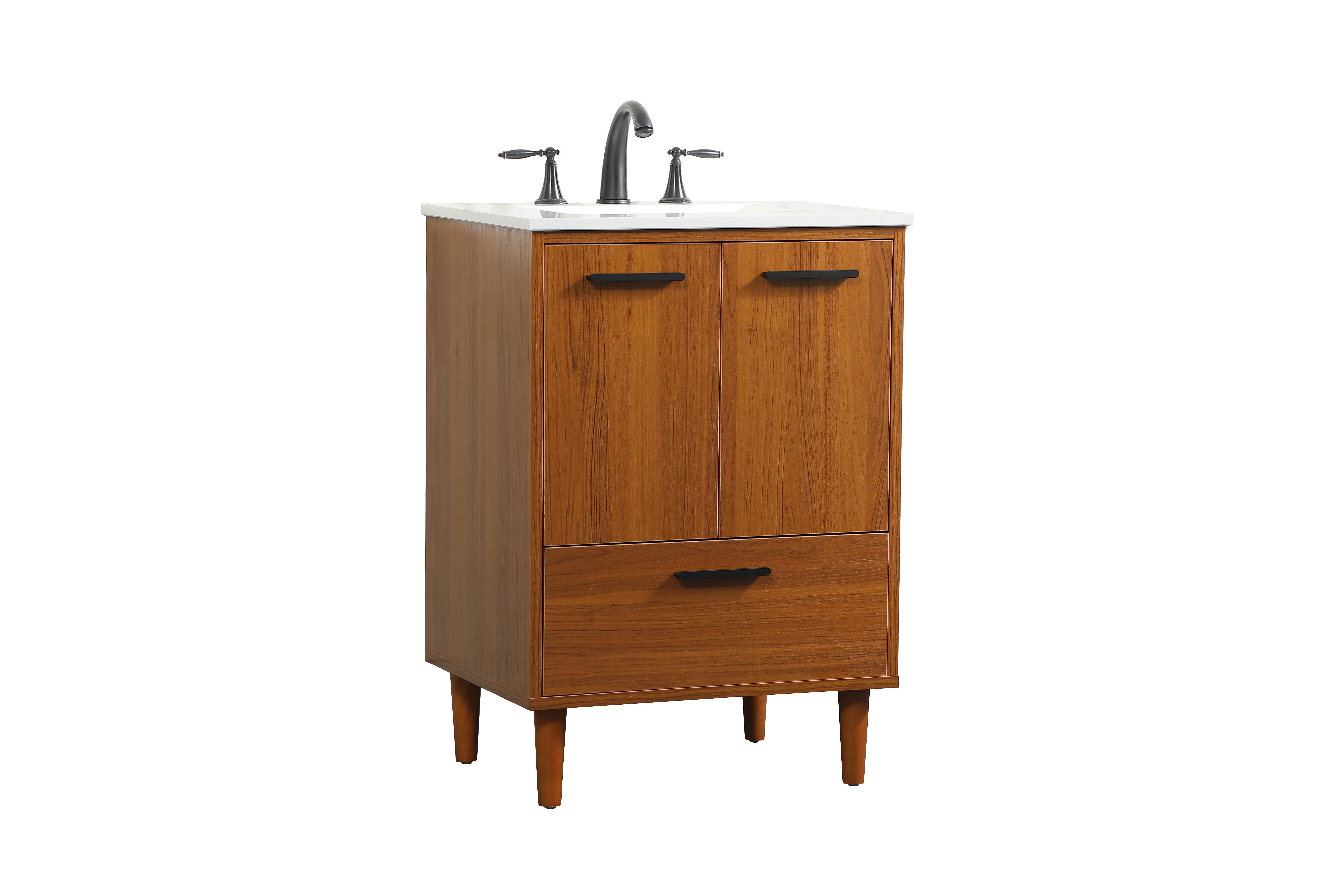 Baldwin 24" Bathroom Vanity, Teak, large