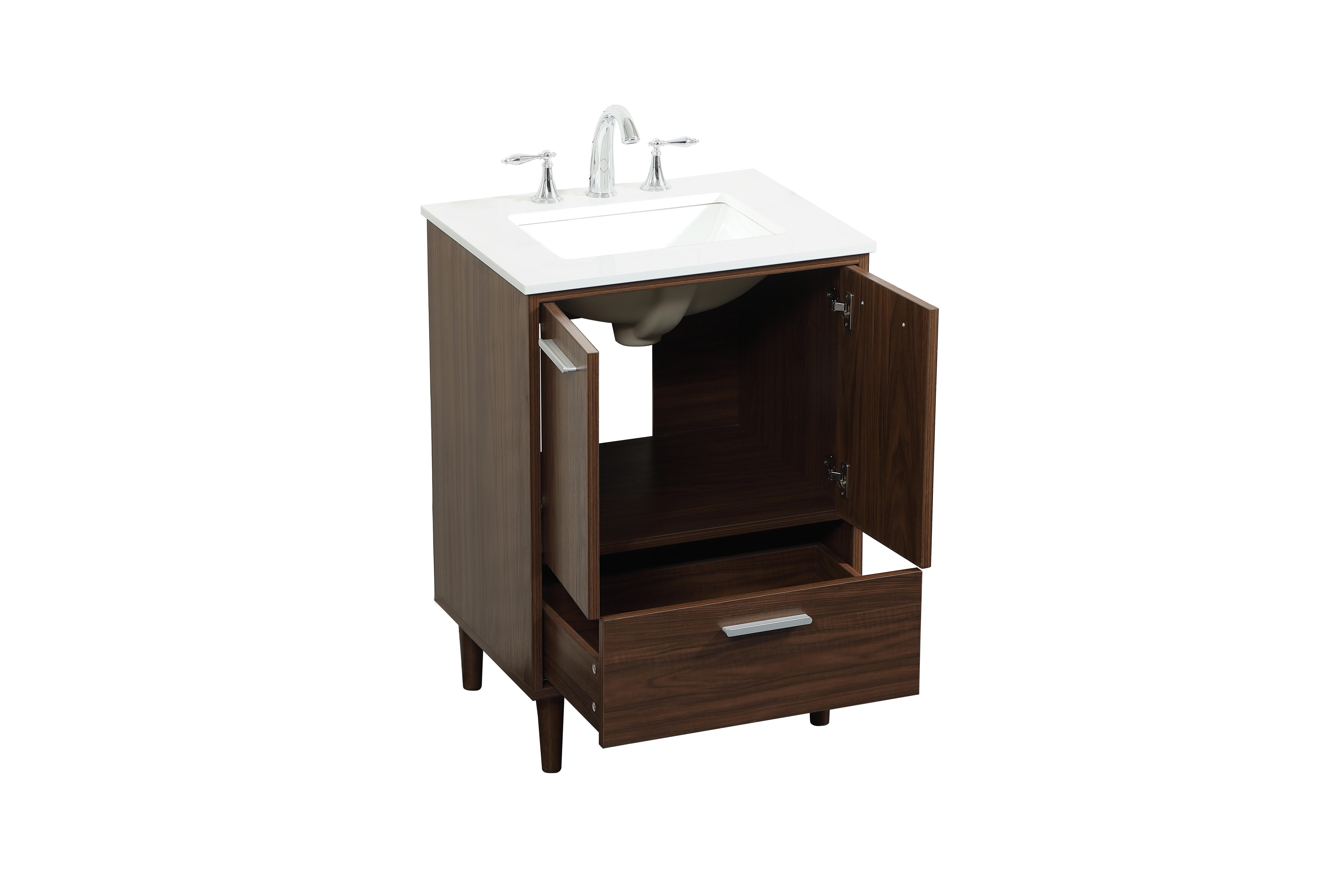 Baldwin 24" Bathroom Vanity, Walnut, large
