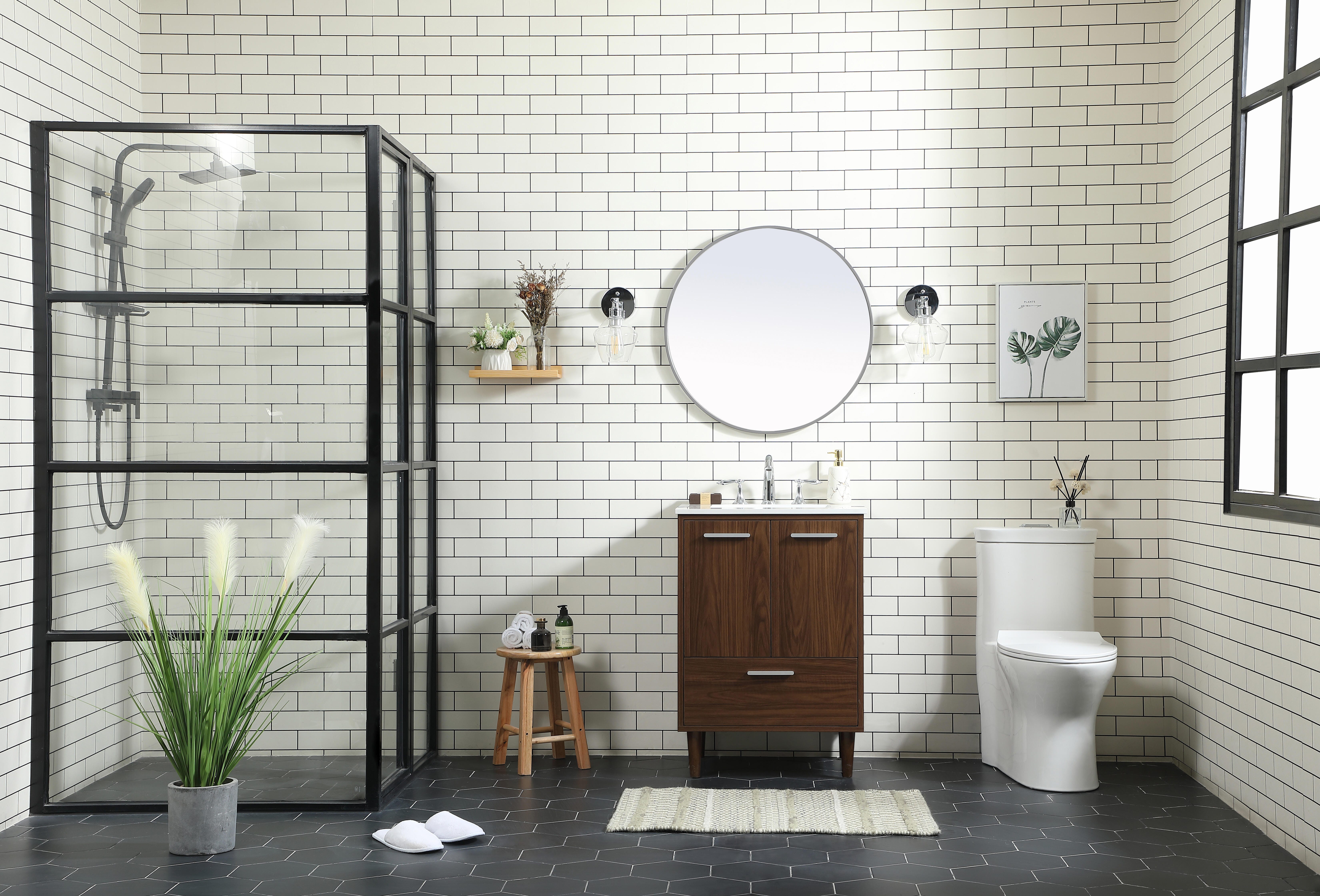Baldwin 24" Bathroom Vanity, Walnut, large