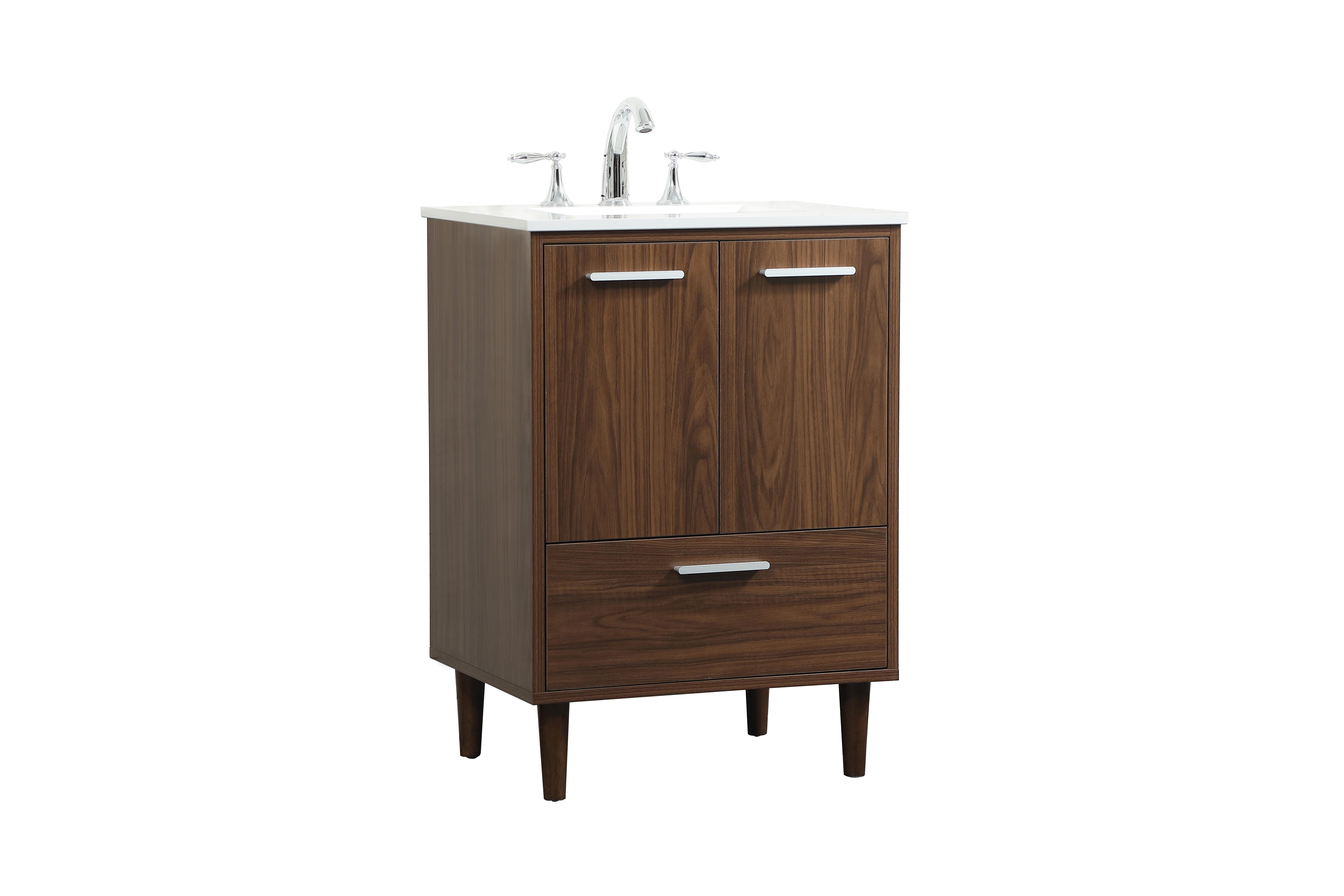 Baldwin 24" Bathroom Vanity, Walnut, large