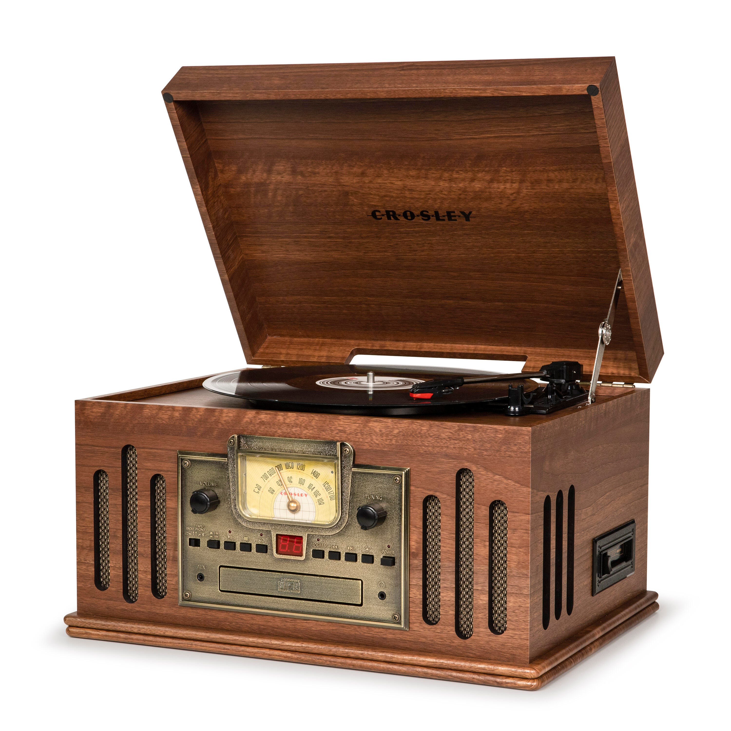 Crosley Musician Entertainment Center, Walnut, large
