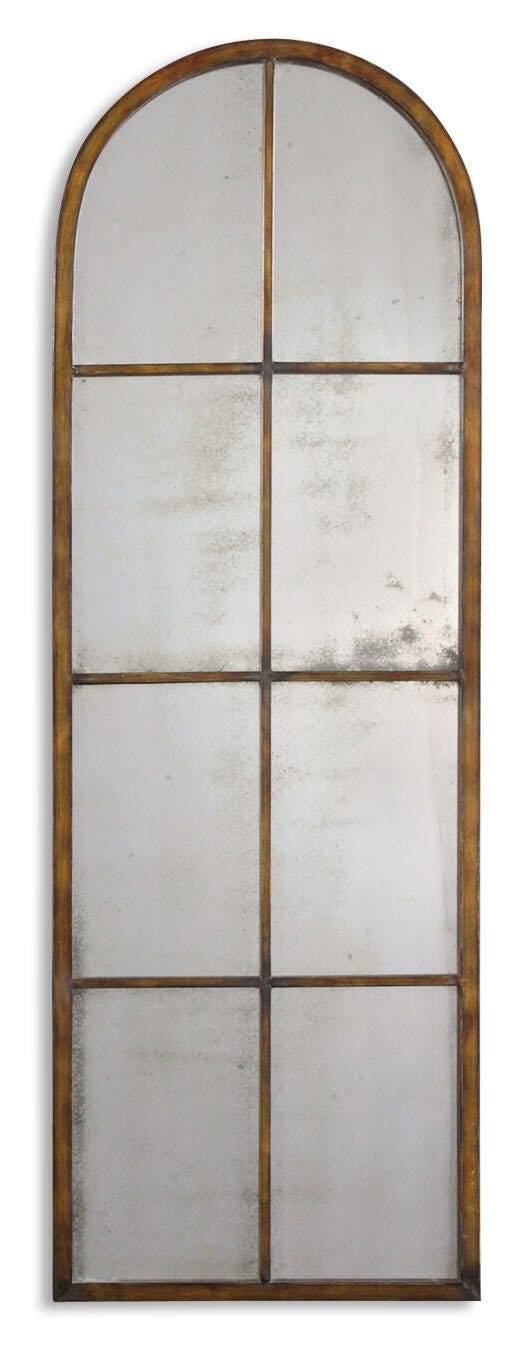 Uttermost Amiel Arched Brown Mirror, , large