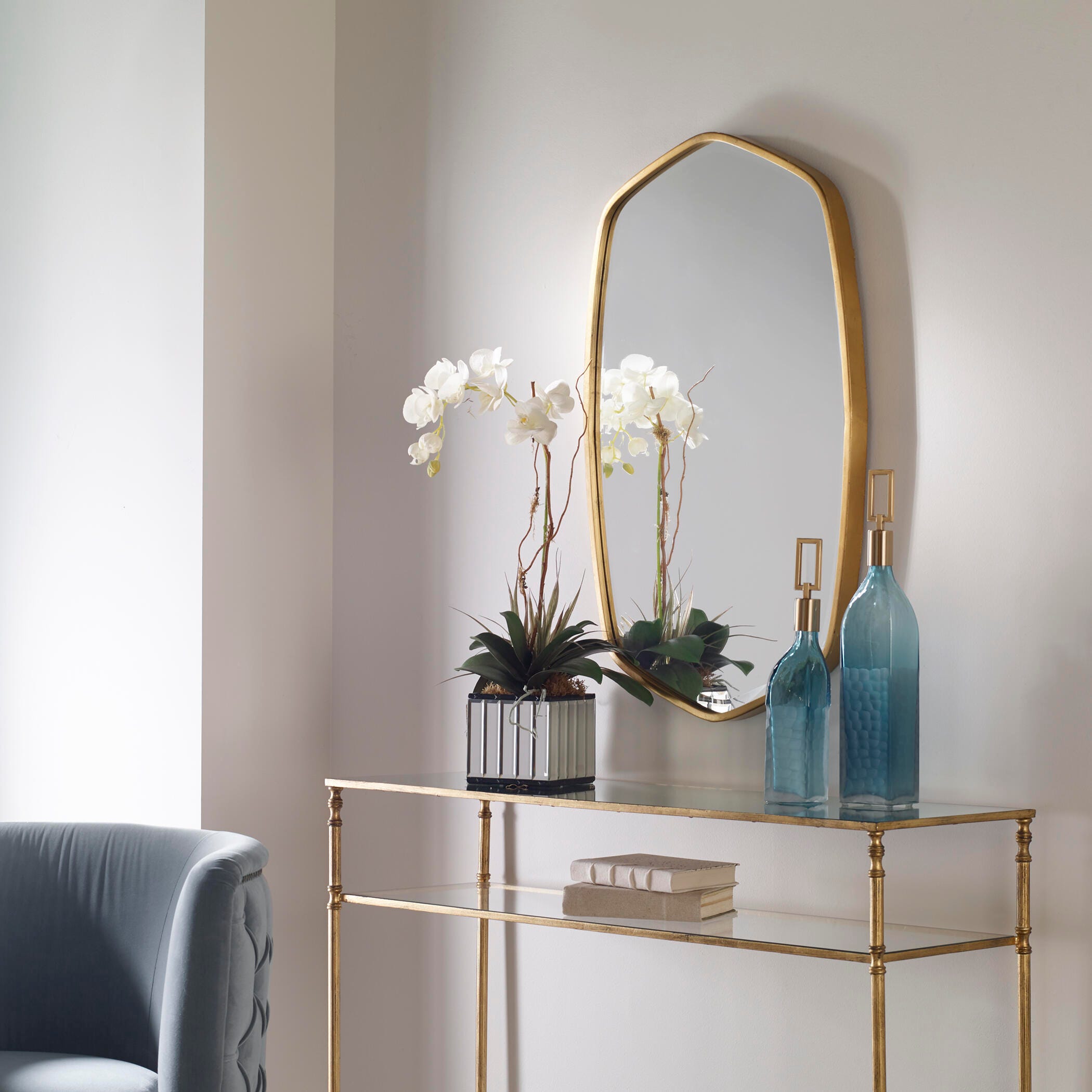 Uttermost Duronia Antiqued Gold Mirror, , large