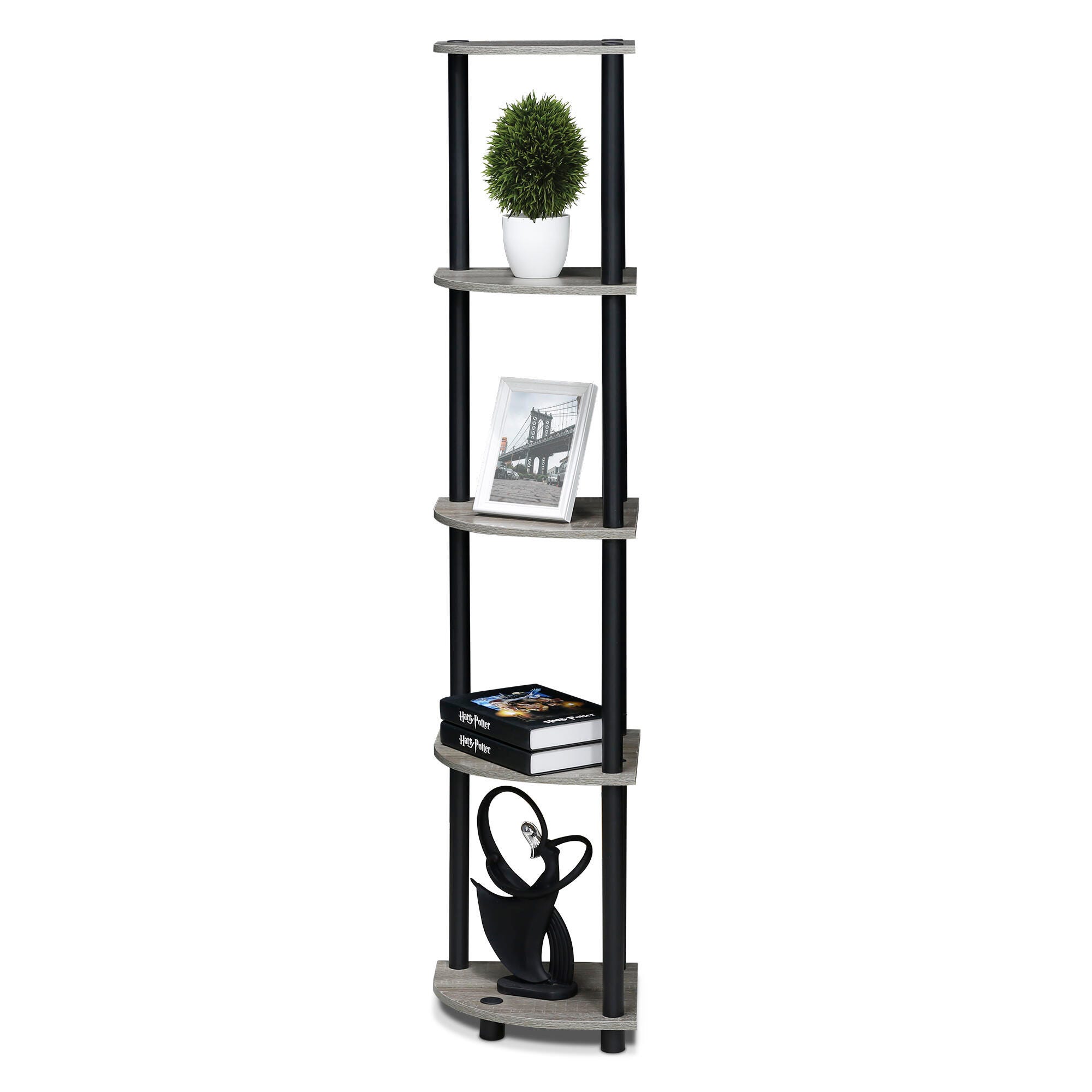 Furinno Turn-N-Tube 5 Tier Corner Display Rack Multipurpose