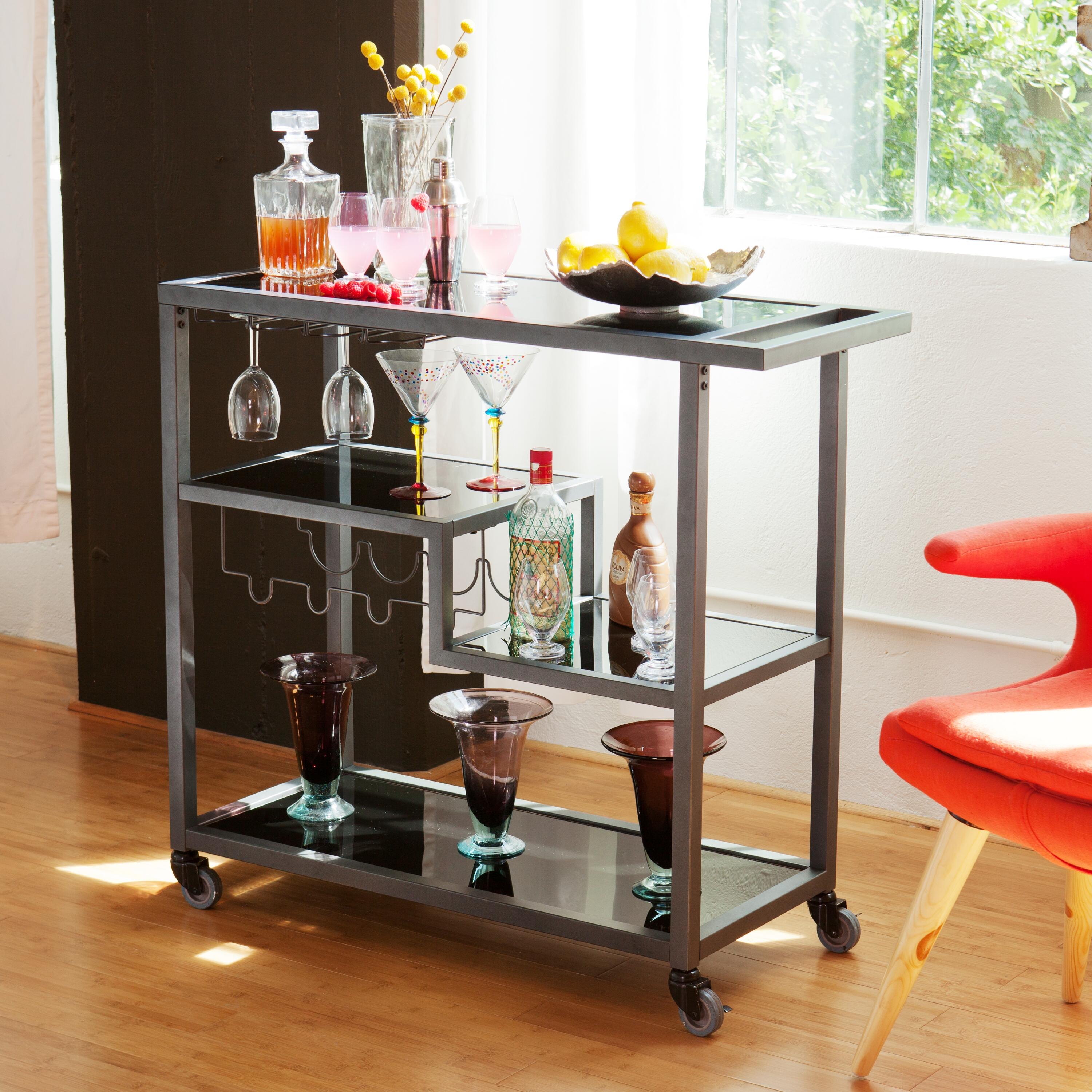 Holly & Martin Bar Cart, Gray, rollover