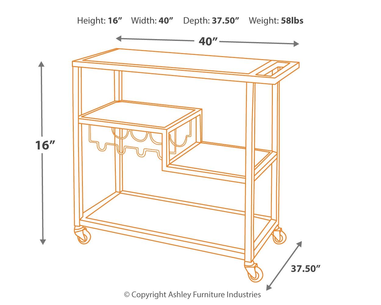 Holly & Martin Bar Cart, Gray, large