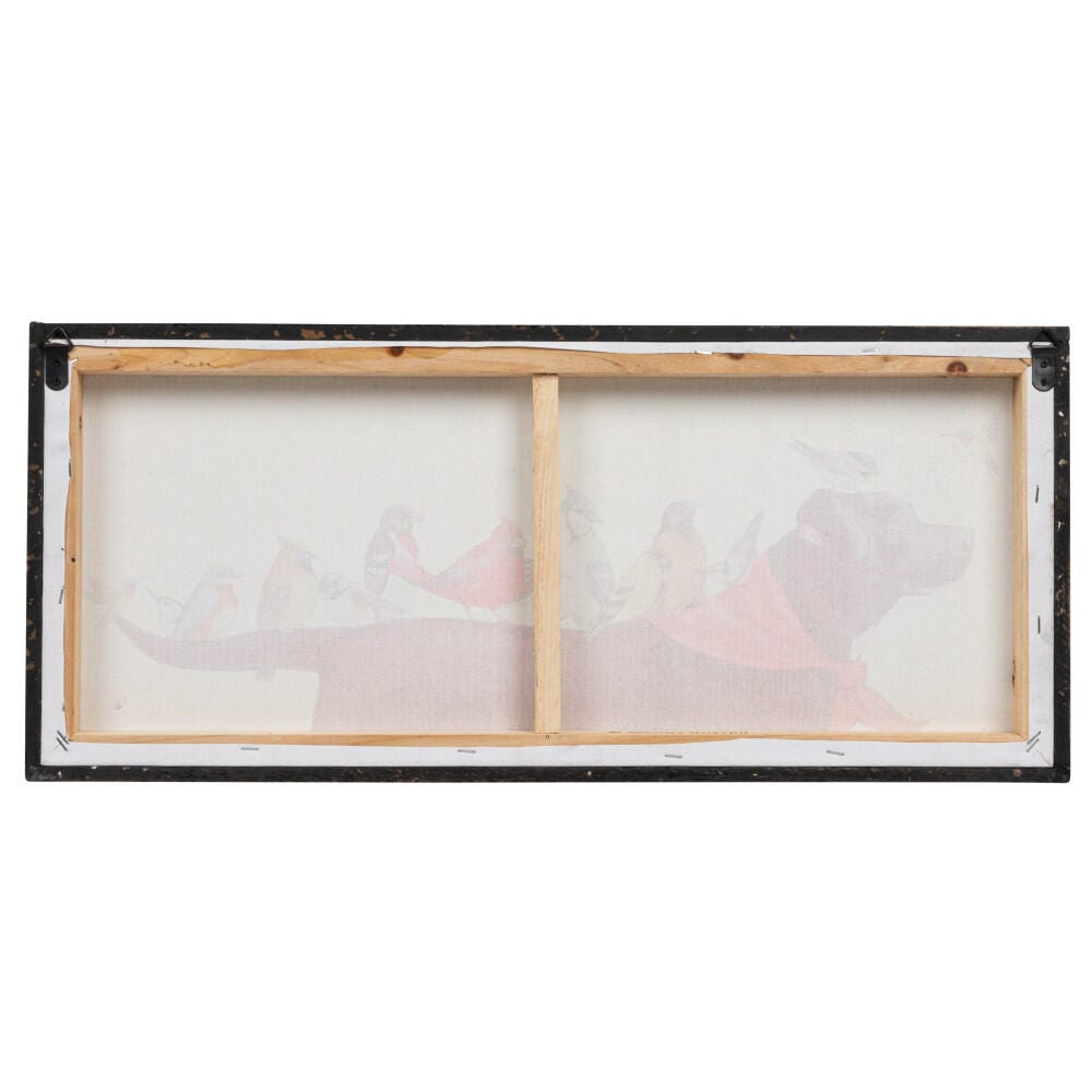 Creative Co-Op Birds And Dog Framed Wall Decor, , large
