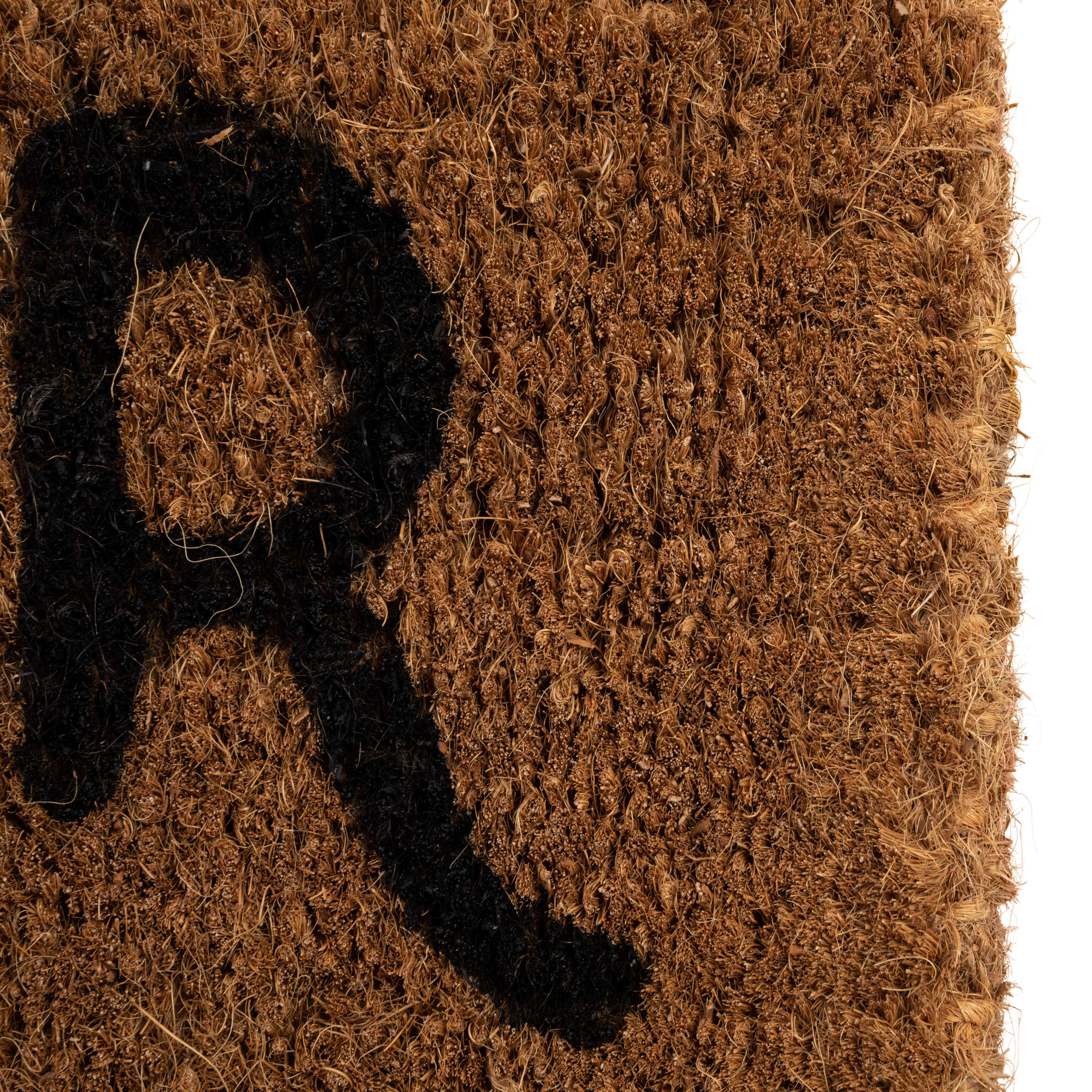 Storied Home Bonjour/Au Revoir Coir 32" x 16" Doormat, , large