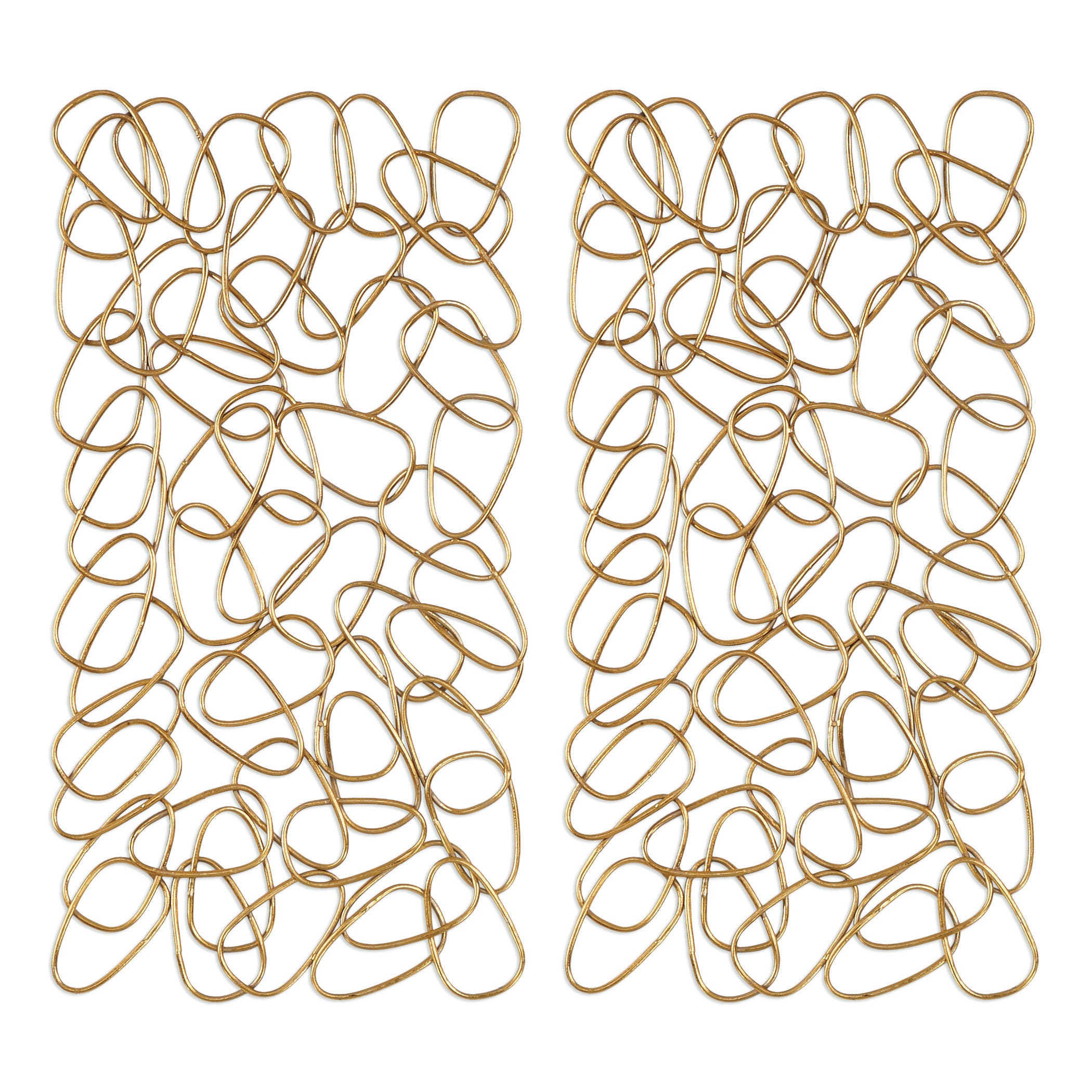 Uttermost In the Loop Gold Wall Art Set of 2, , large