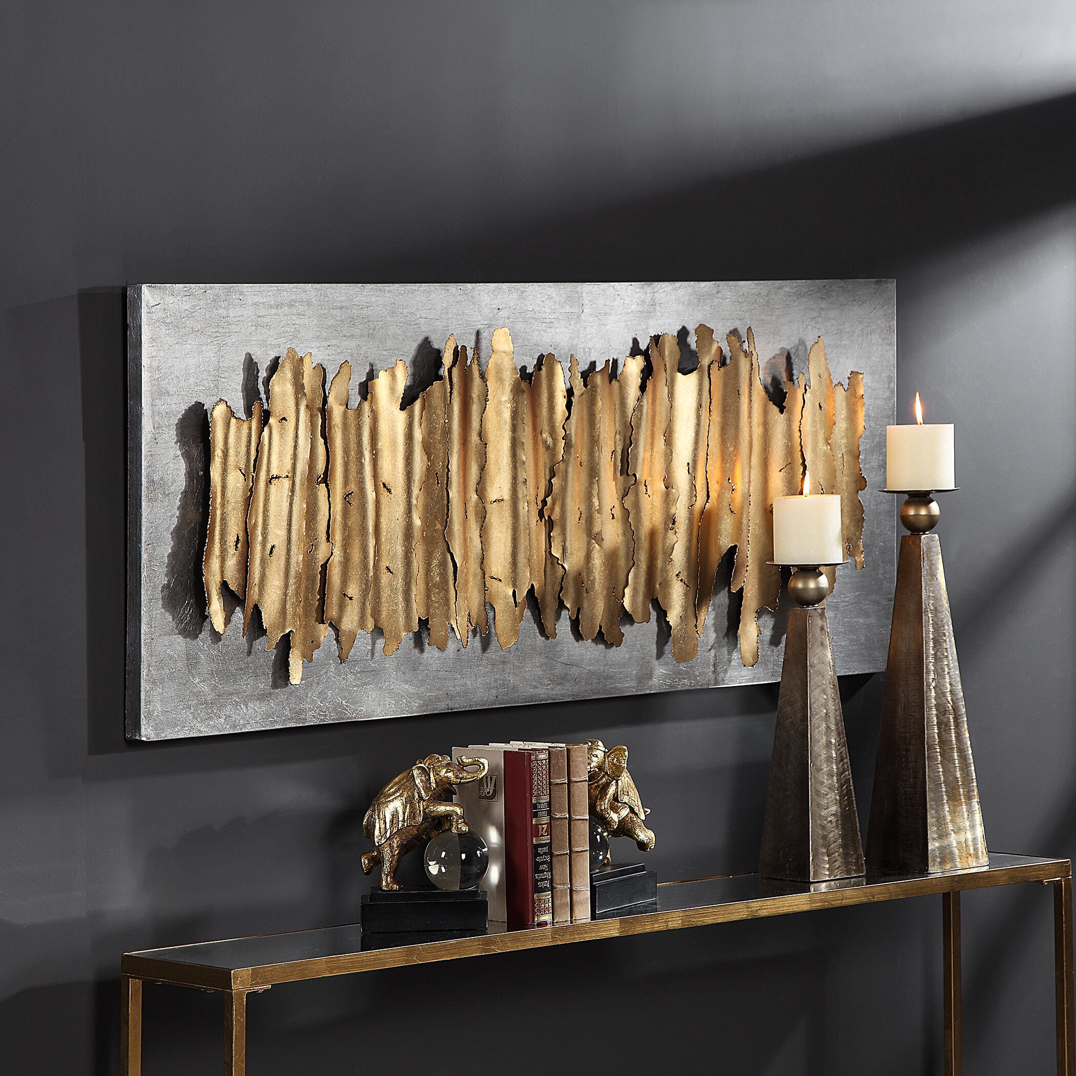 Uttermost Lev Gold Metal Wall Decor, , large