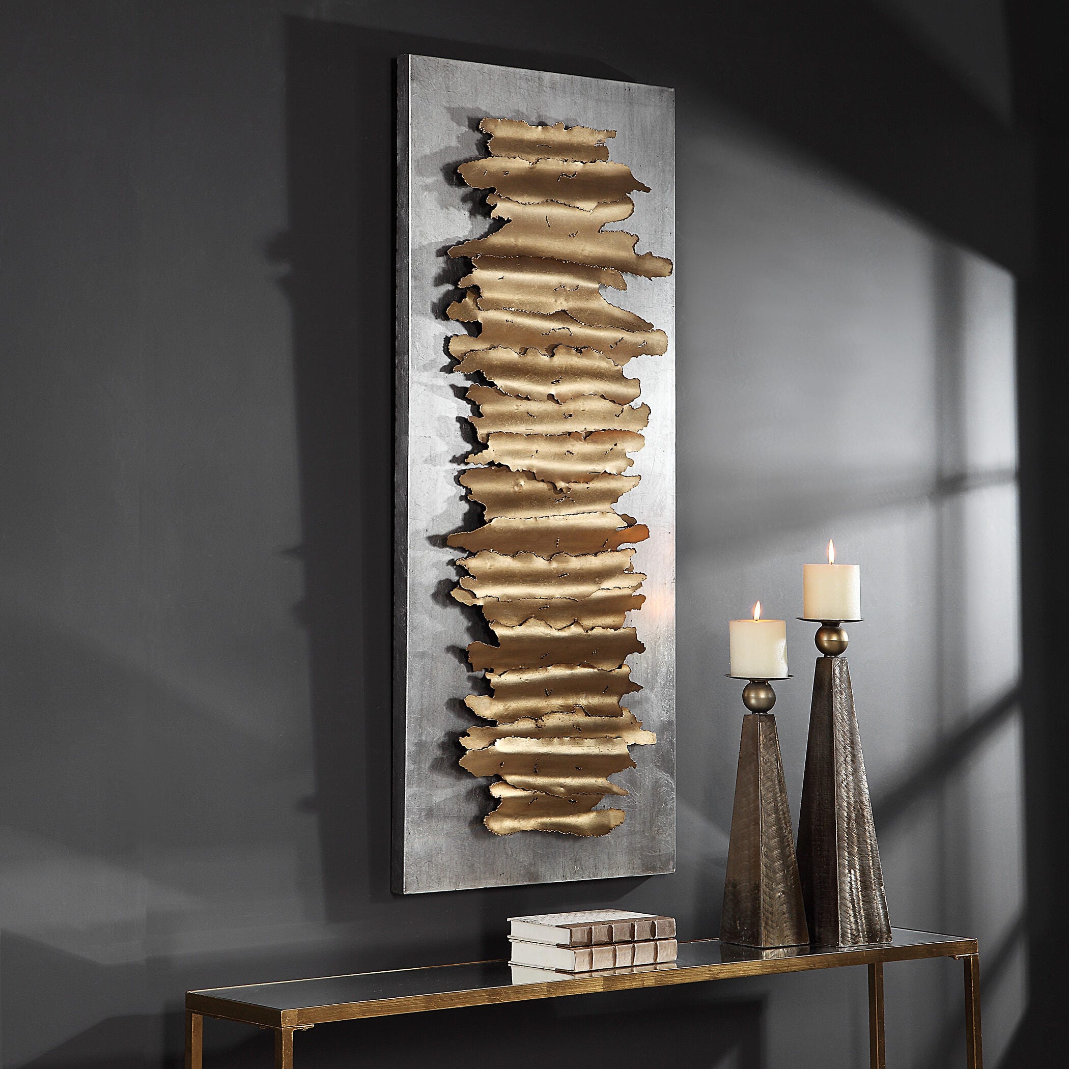Uttermost Lev Gold Metal Wall Decor, , large