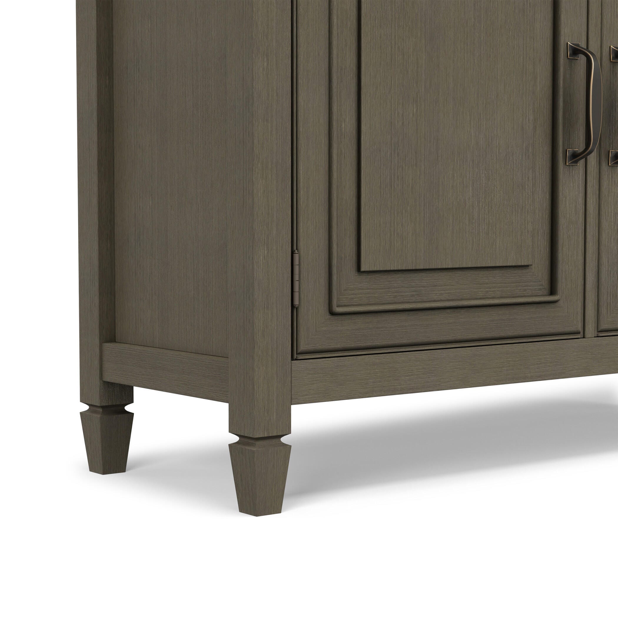 Simpli Home Connaught Connaught 40" Wide Solid Wood Traditional Entryway Storage Cabinet, Farmhouse Gray, large