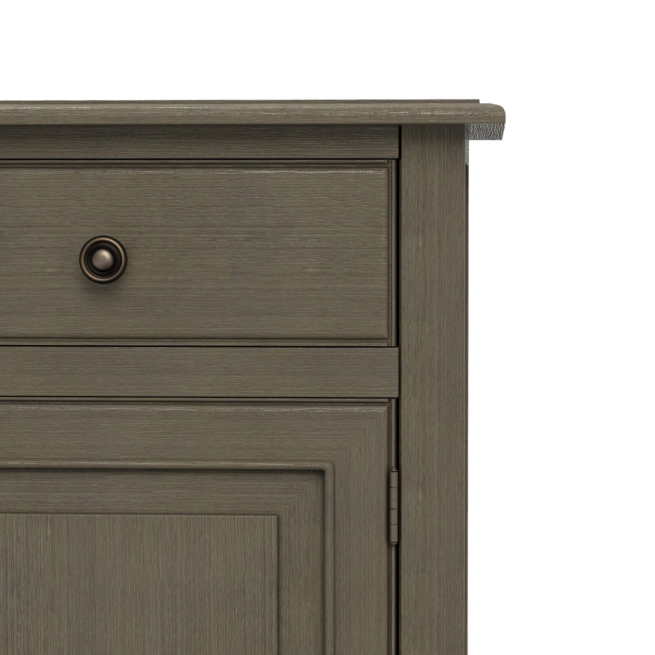 Simpli Home Connaught Connaught 40" Wide Solid Wood Traditional Entryway Storage Cabinet, Farmhouse Gray, large