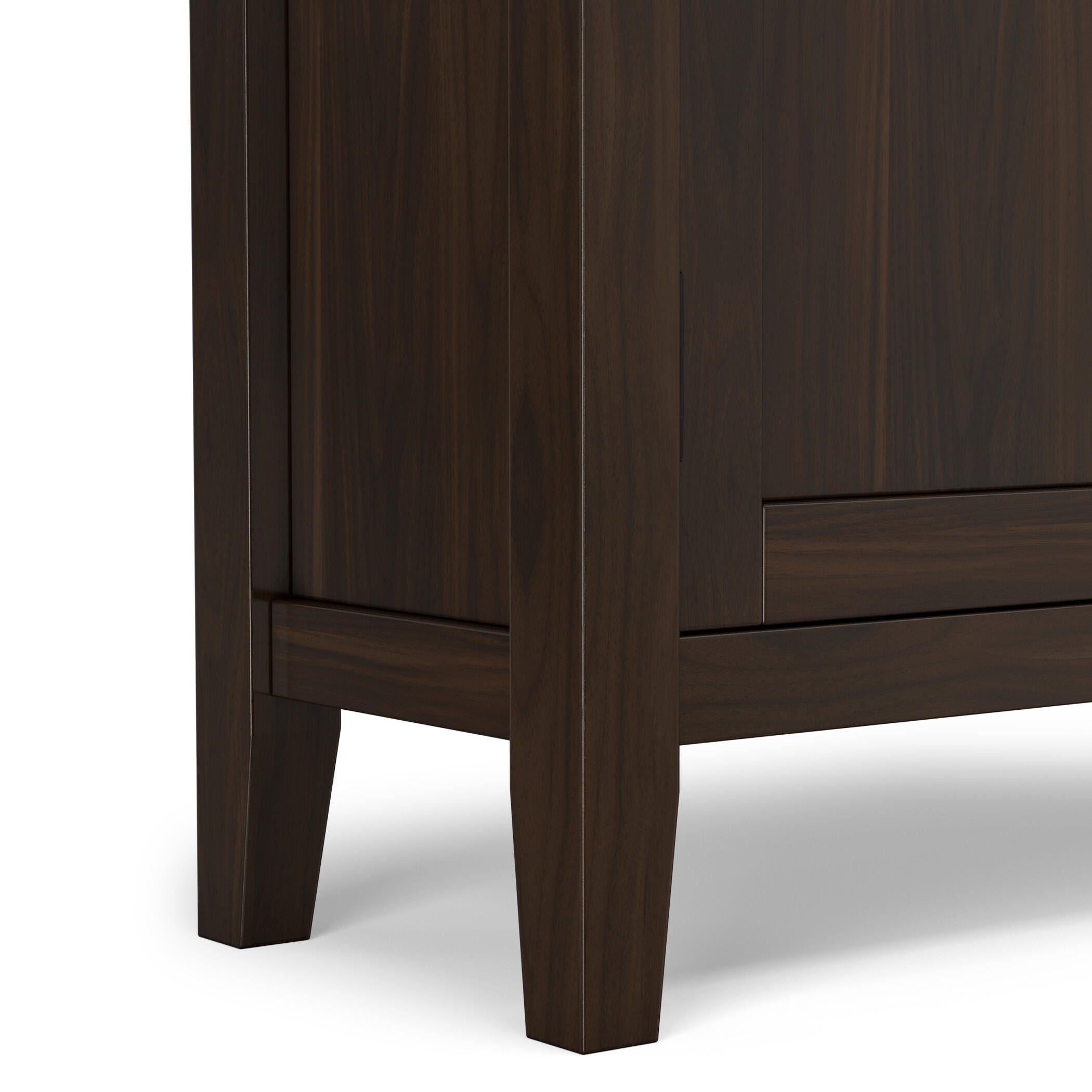 Simpli Home Redmond Redmond 32" Low Storage Cabinet, Brown, large