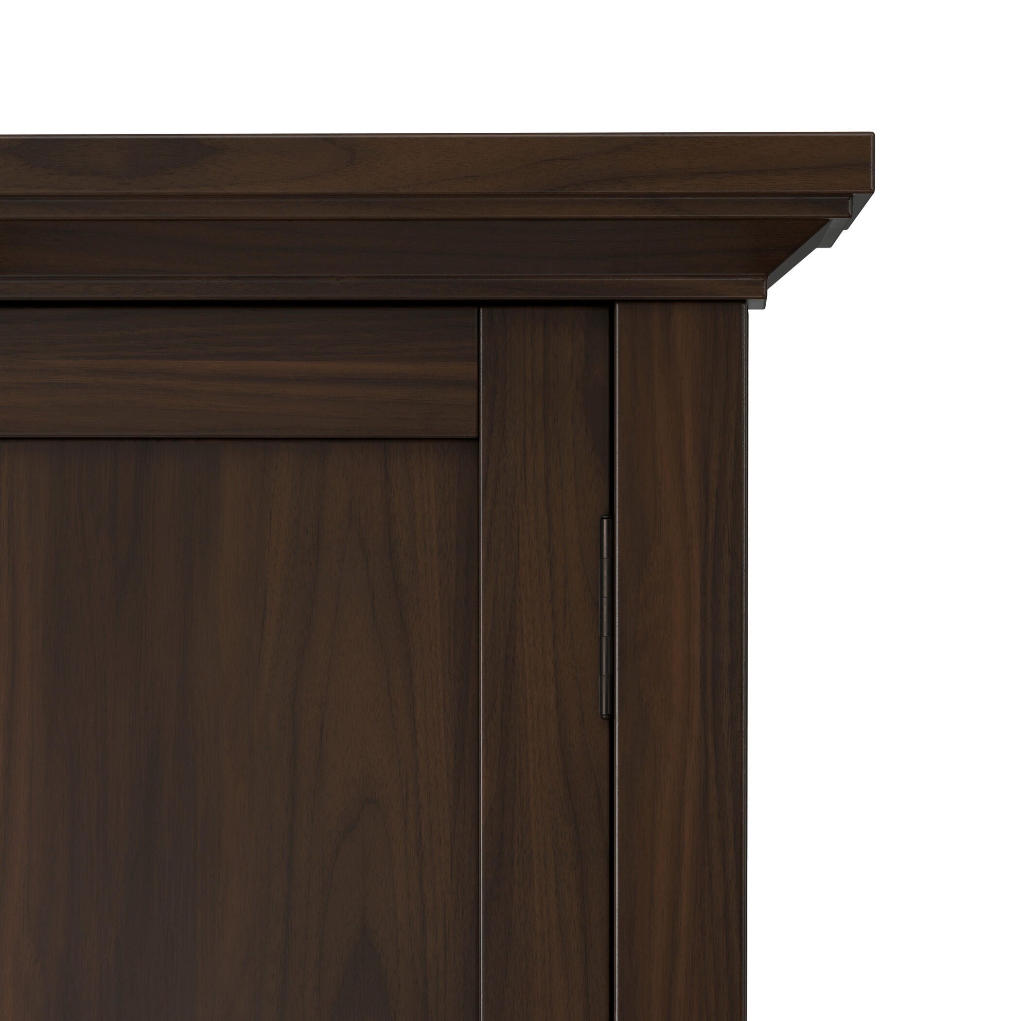 Simpli Home Redmond Redmond 32" Low Storage Cabinet, Brown, large