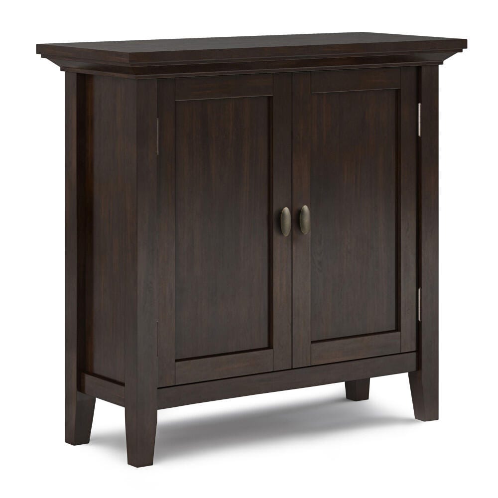 Simpli Home Redmond 32" Low Storage Cabinet, Brown, large