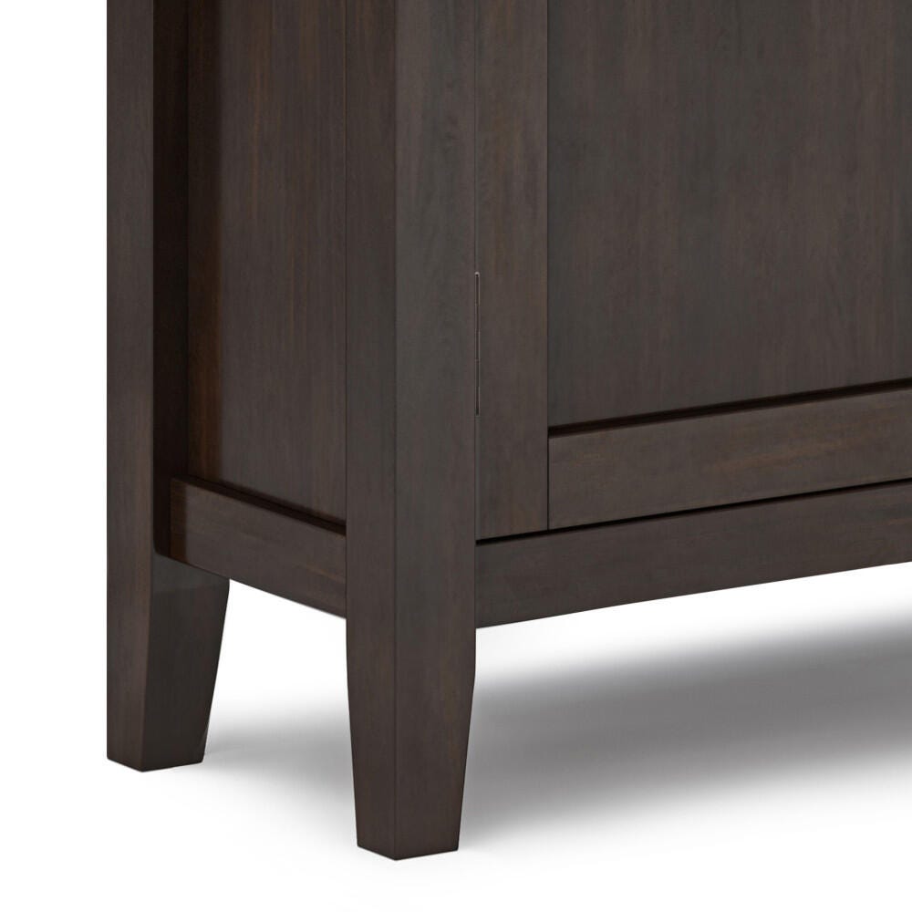 Simpli Home Redmond 32" Low Storage Cabinet, Brown, large