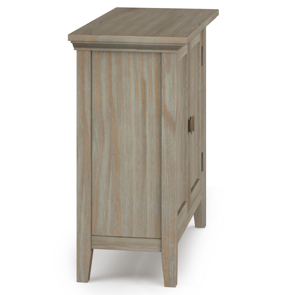 Simpli Home Redmond 32" Low Storage Cabinet, Gray, large