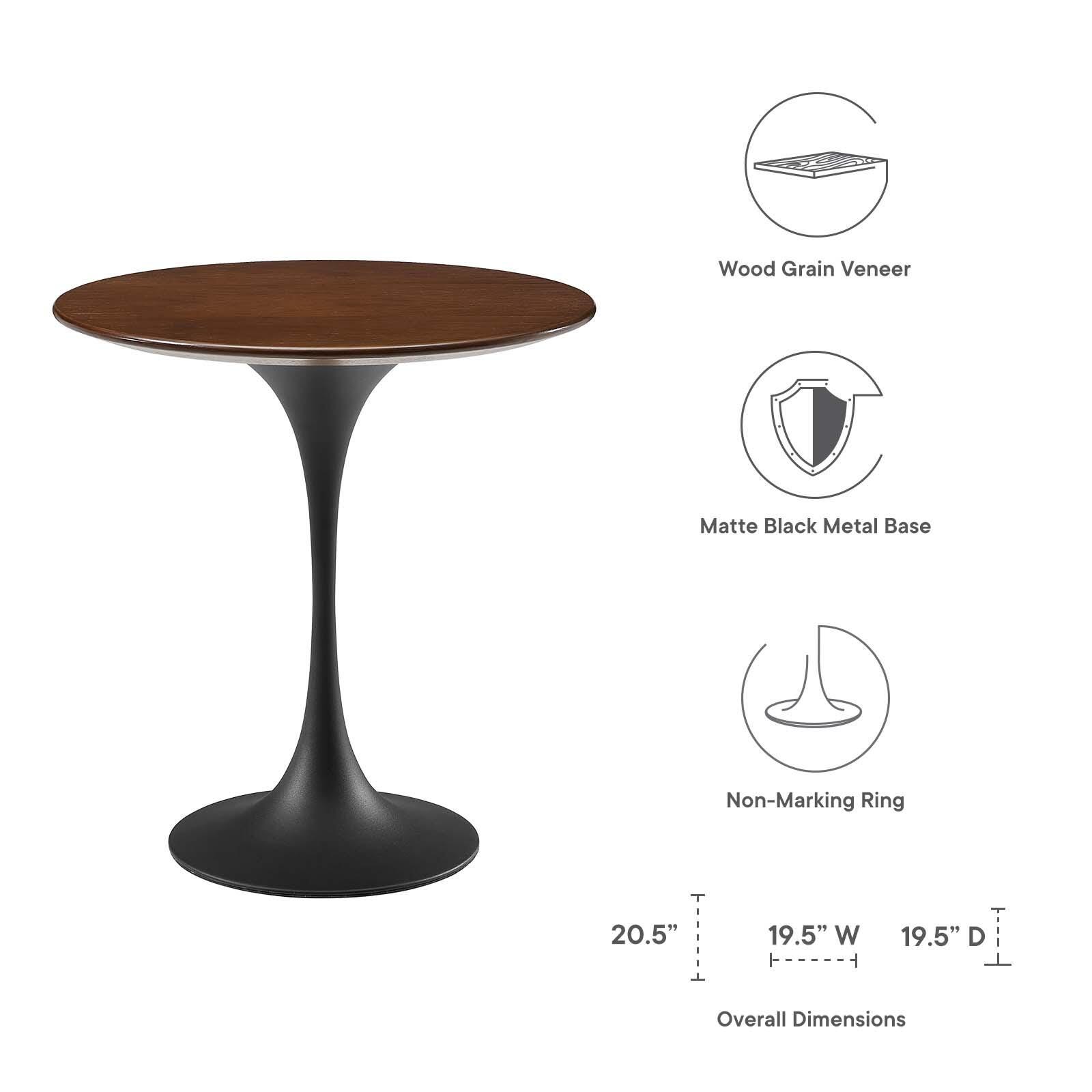 Lippa 20" Round Modern Side Table, , large