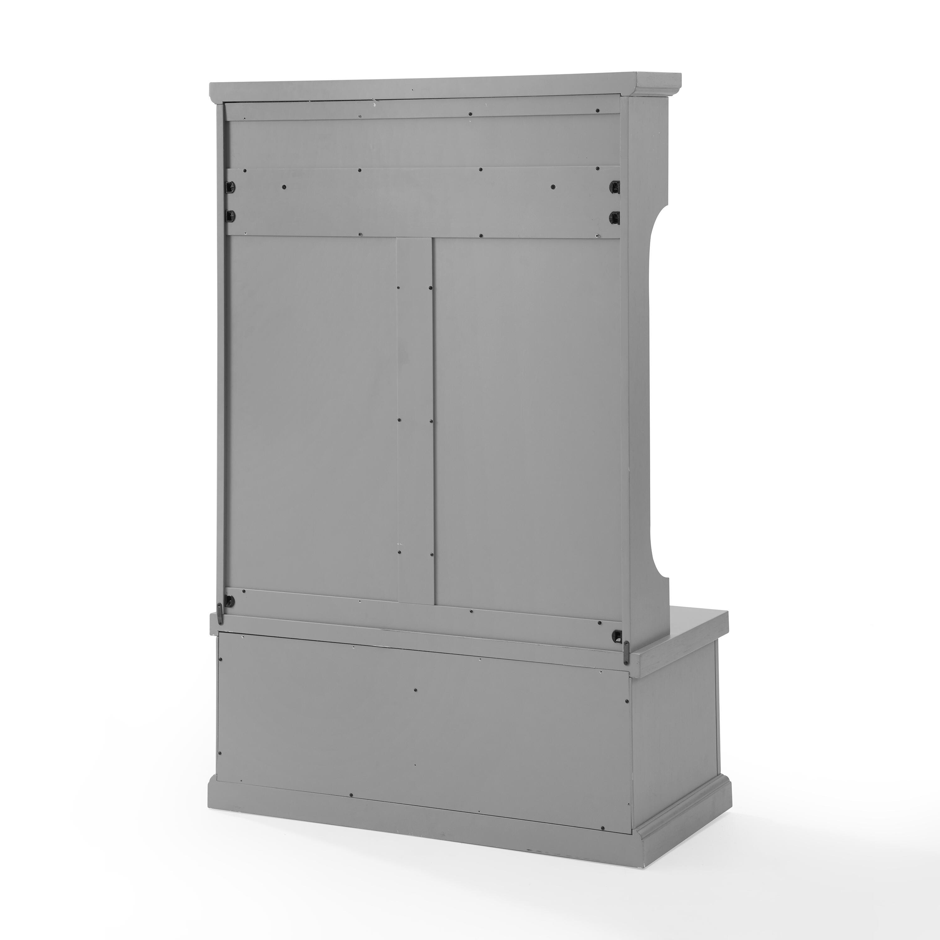Crosley Seaside Hall Tree, Distressed Gray, large