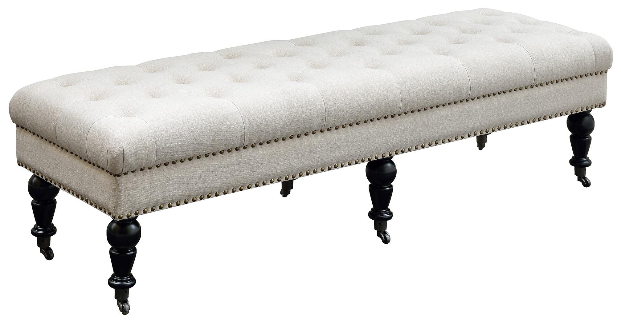 Linon Isabelle 62 Inch Bench, Dark Espresso, large