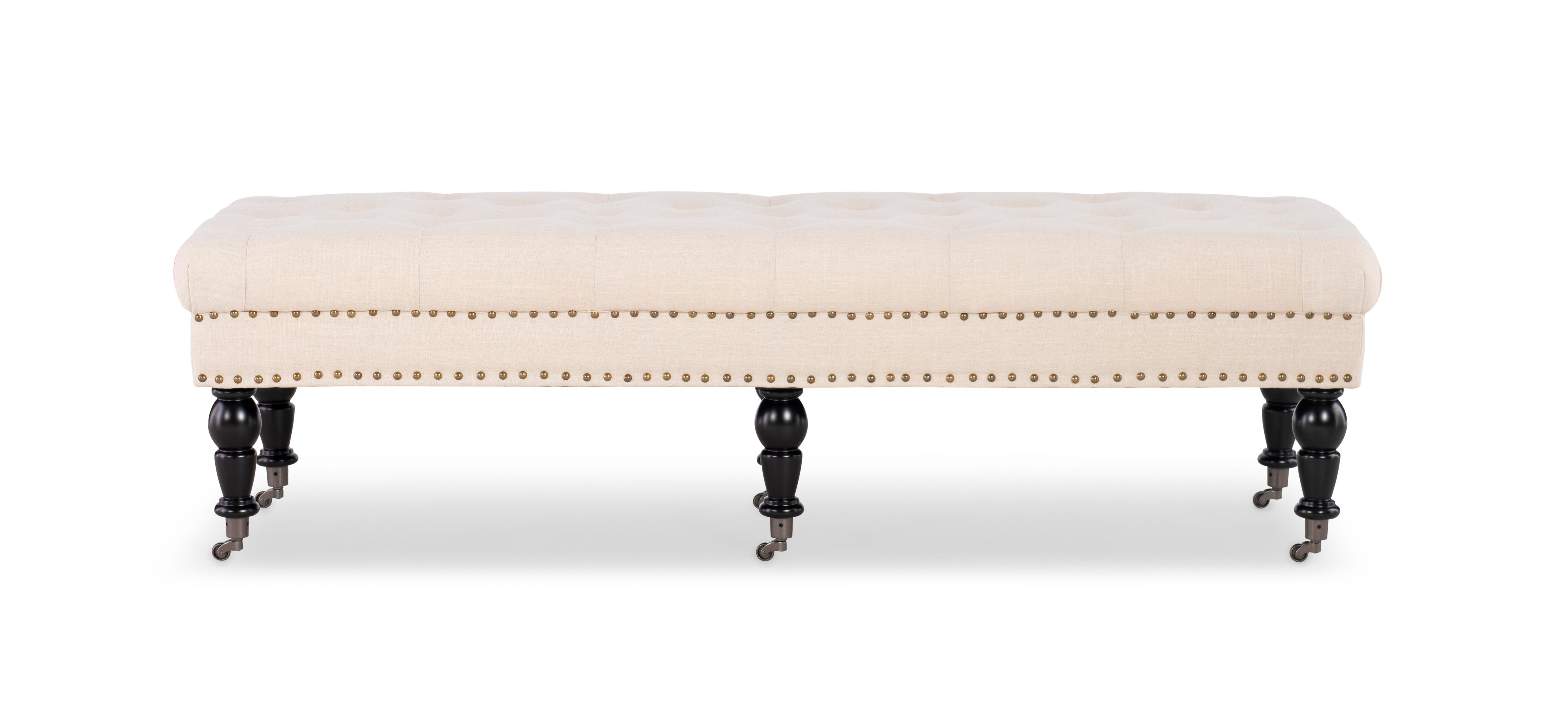 Linon Isabelle Isabelle 62 Inch Bench, Dark Espresso, large