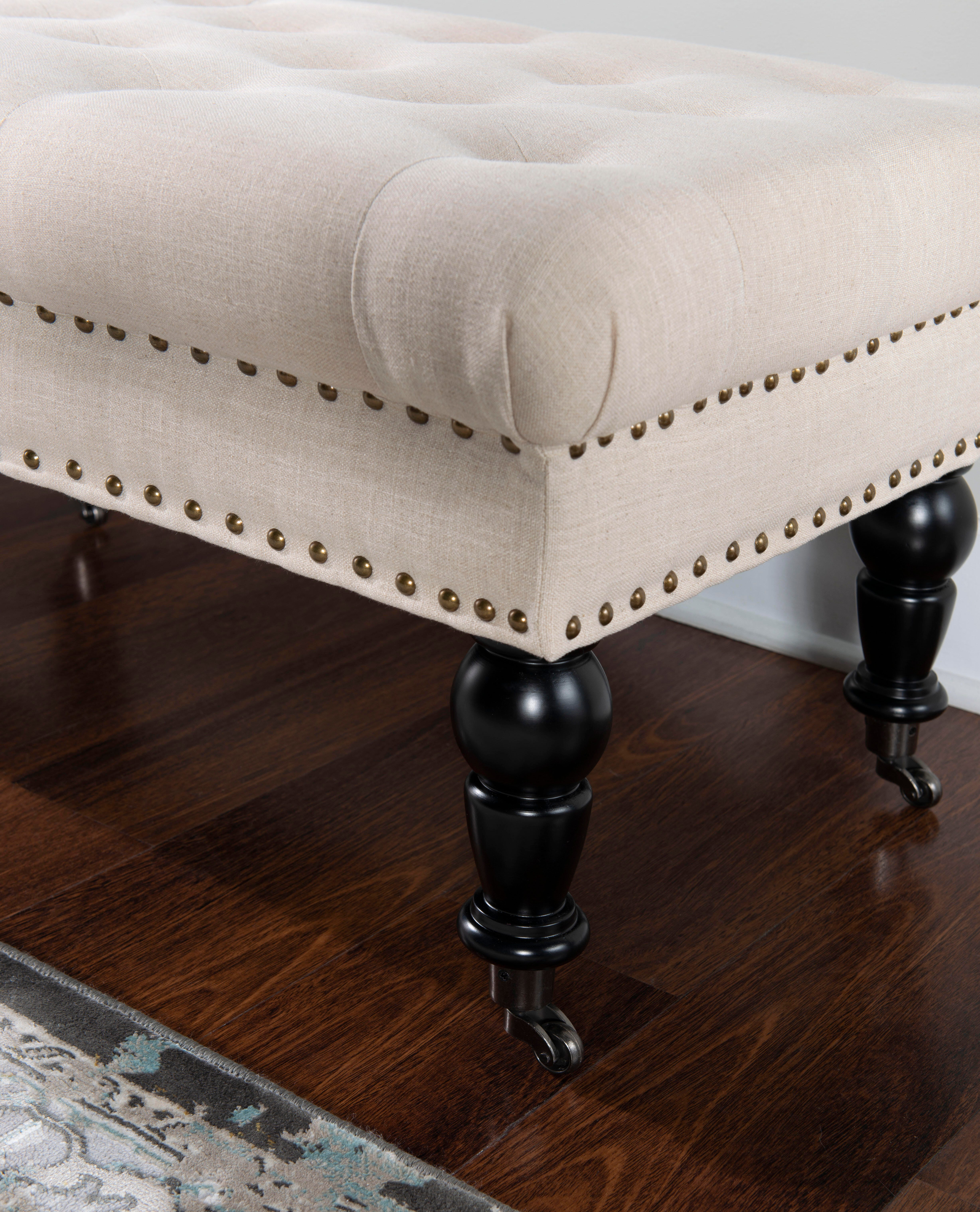 Linon Isabelle Isabelle 62 Inch Bench, Dark Espresso, large