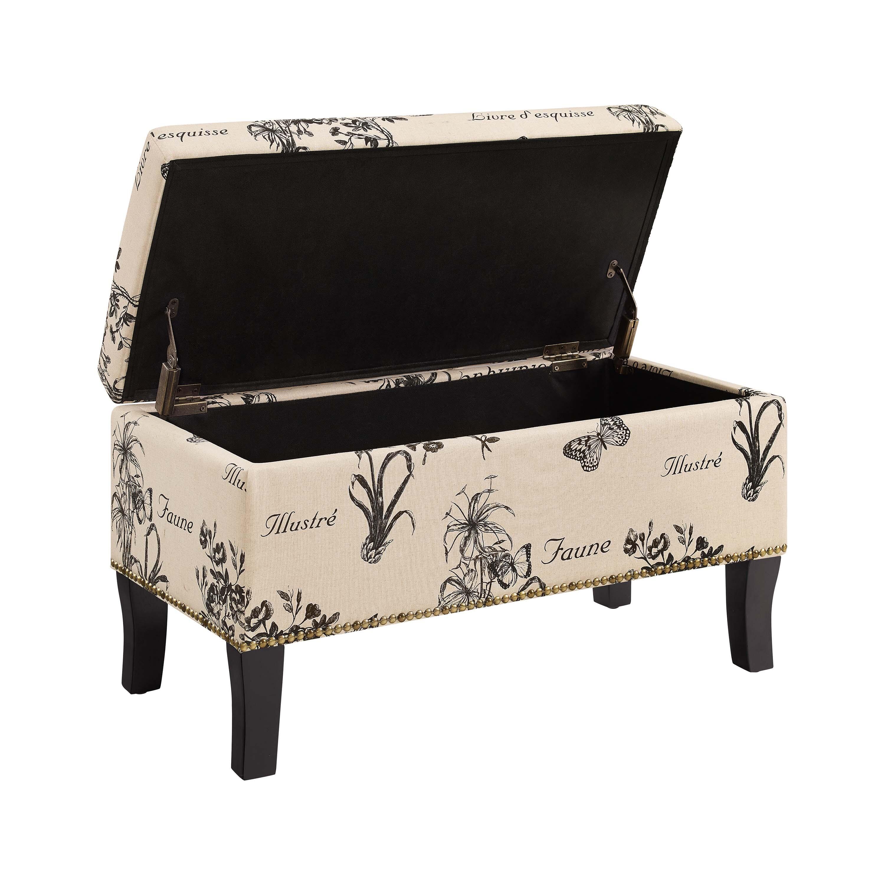 Linon Stephanie Storage Bench, , large