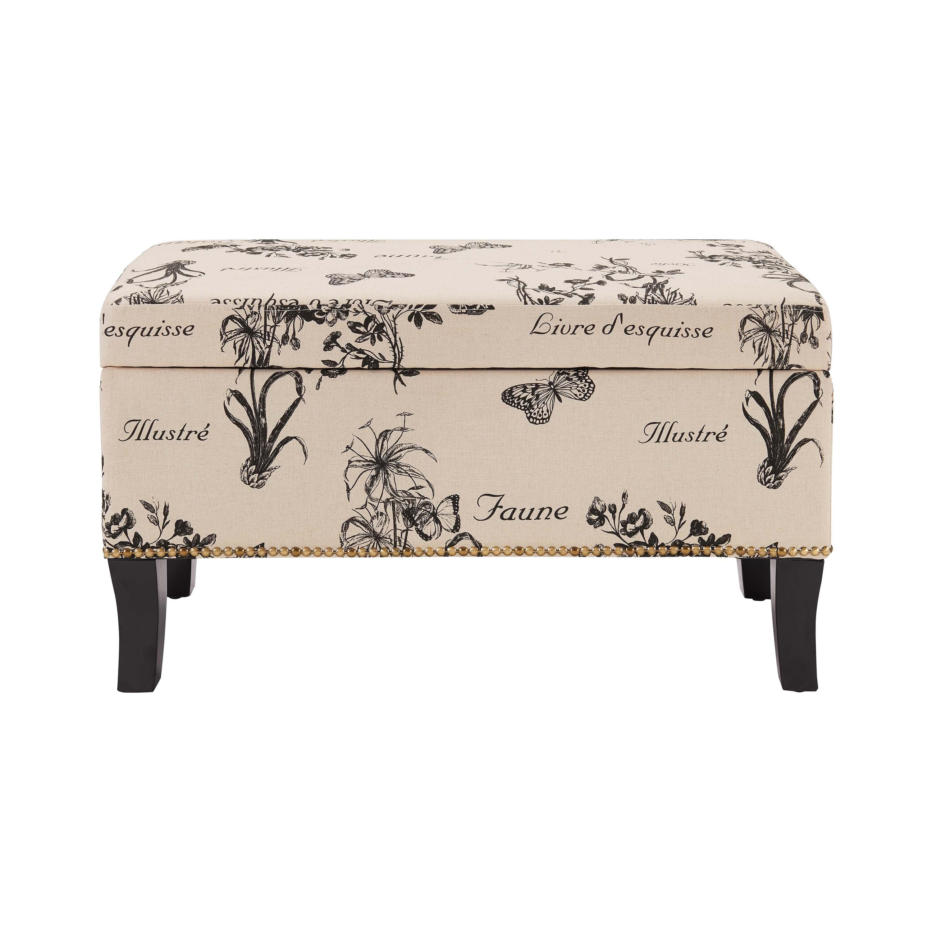 Linon Stephanie Storage Bench, , large