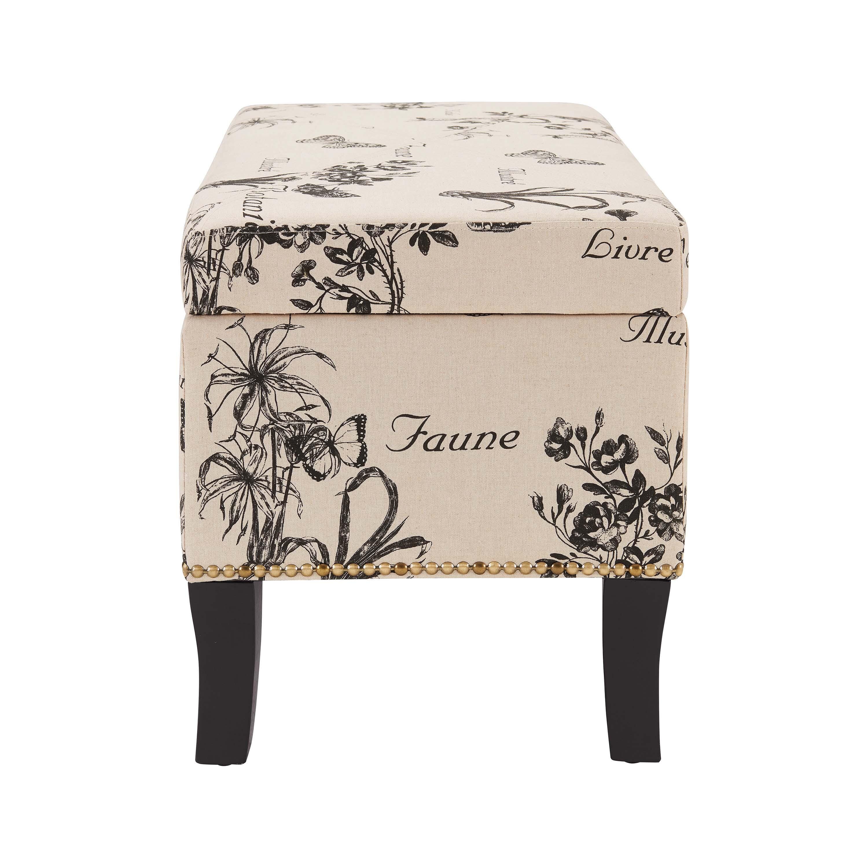 Linon Stephanie Storage Bench, , large