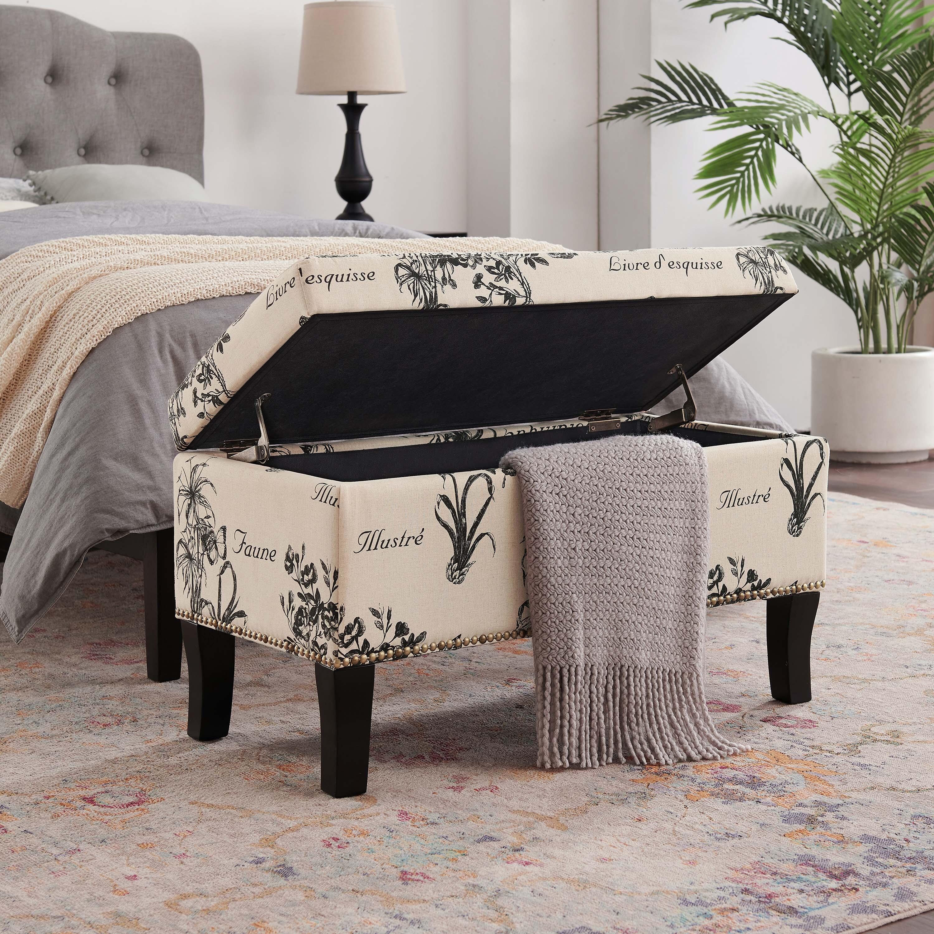Linon Stephanie Storage Bench, , large