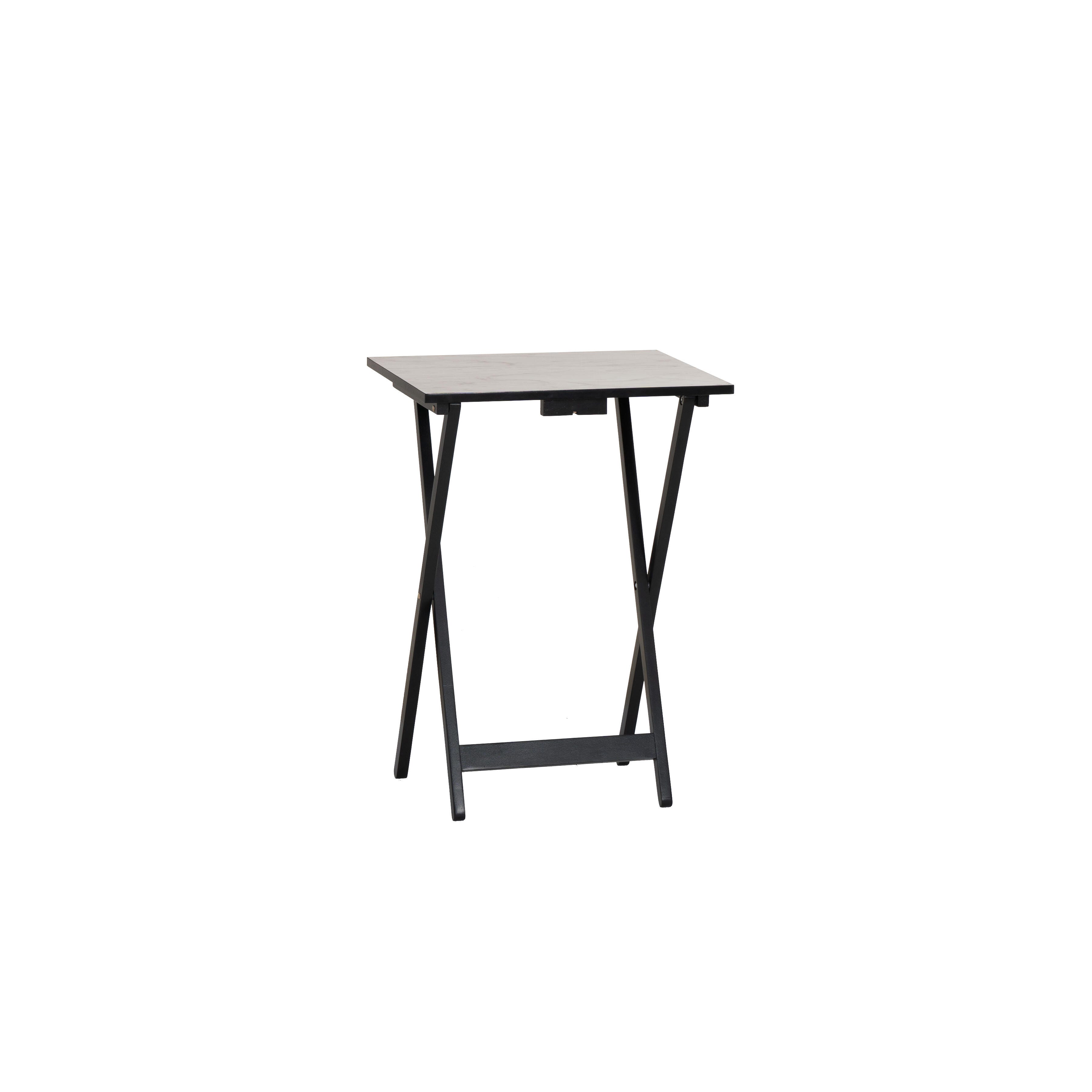 Linon Talia Talia Tray Table Set of 4, Black, large