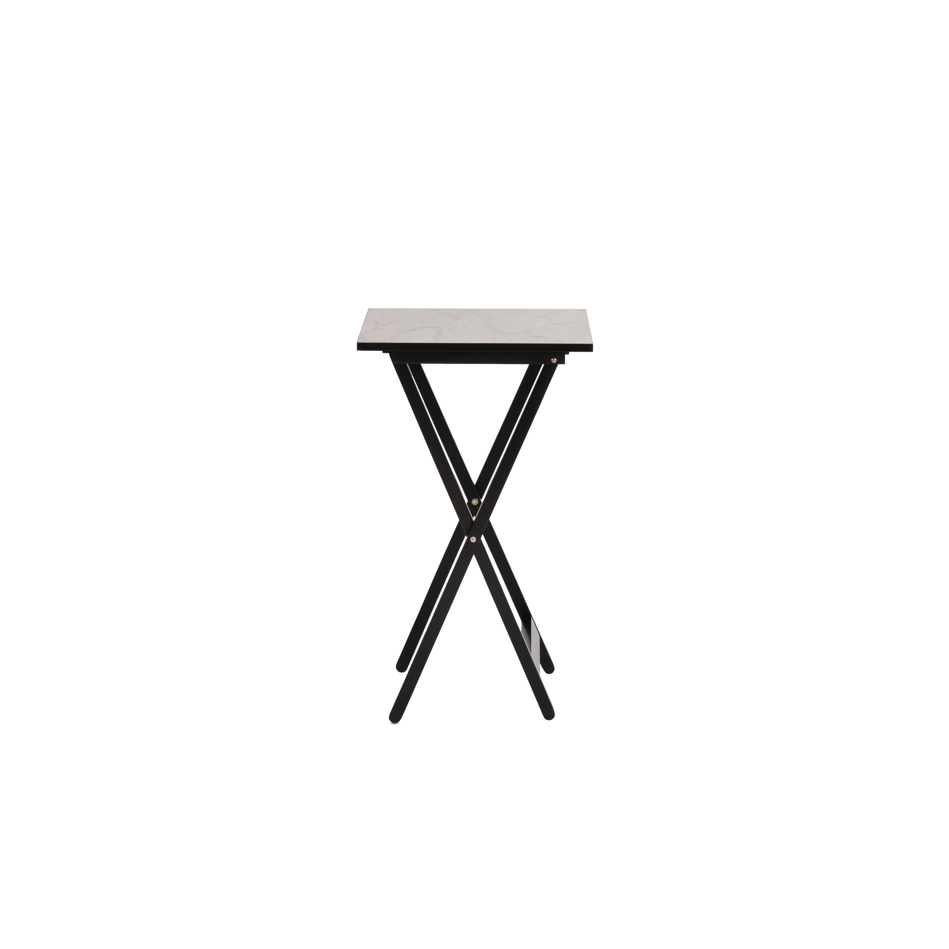 Linon Talia Talia Tray Table Set of 4, Black, large