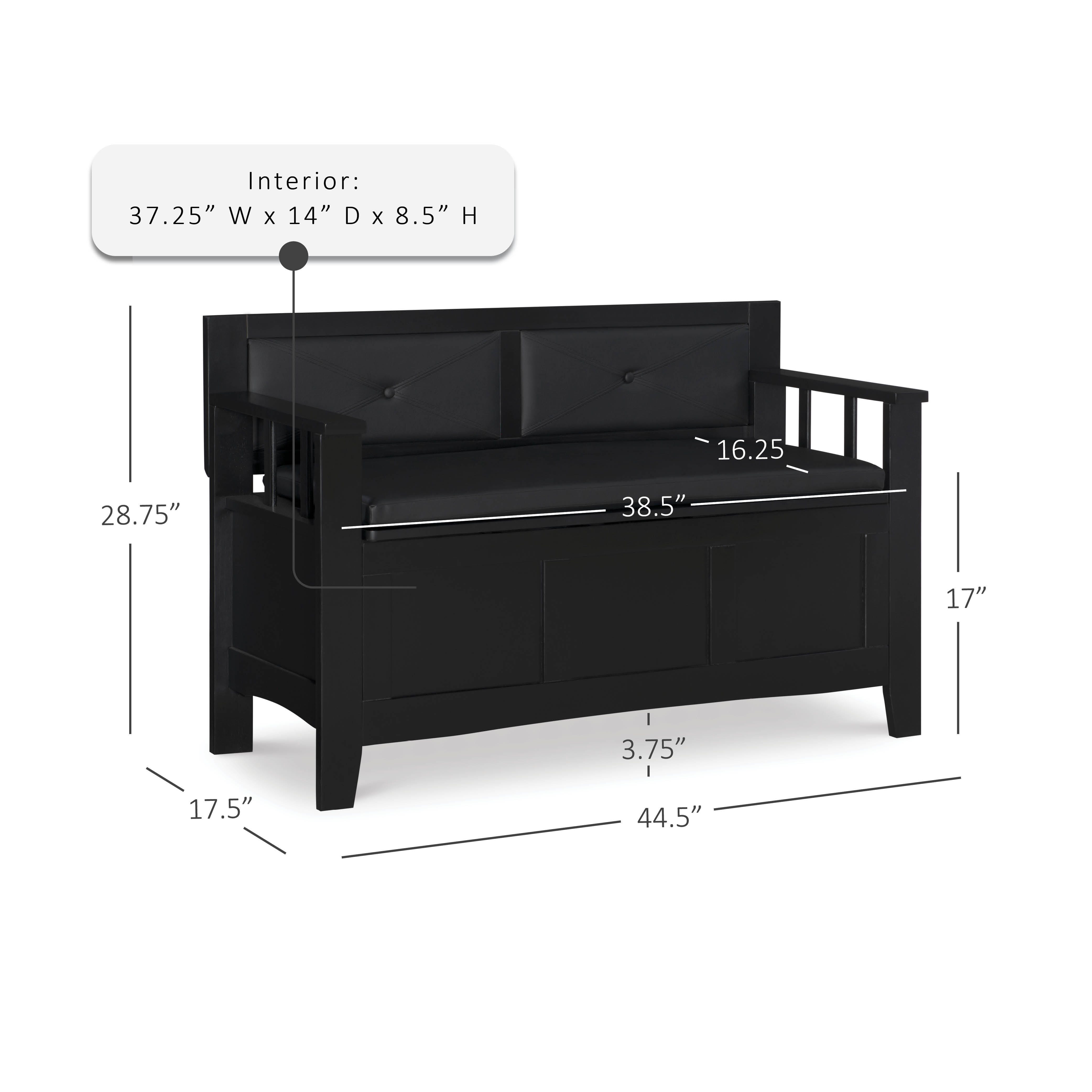 Linon Carlton Storage Bench, , large