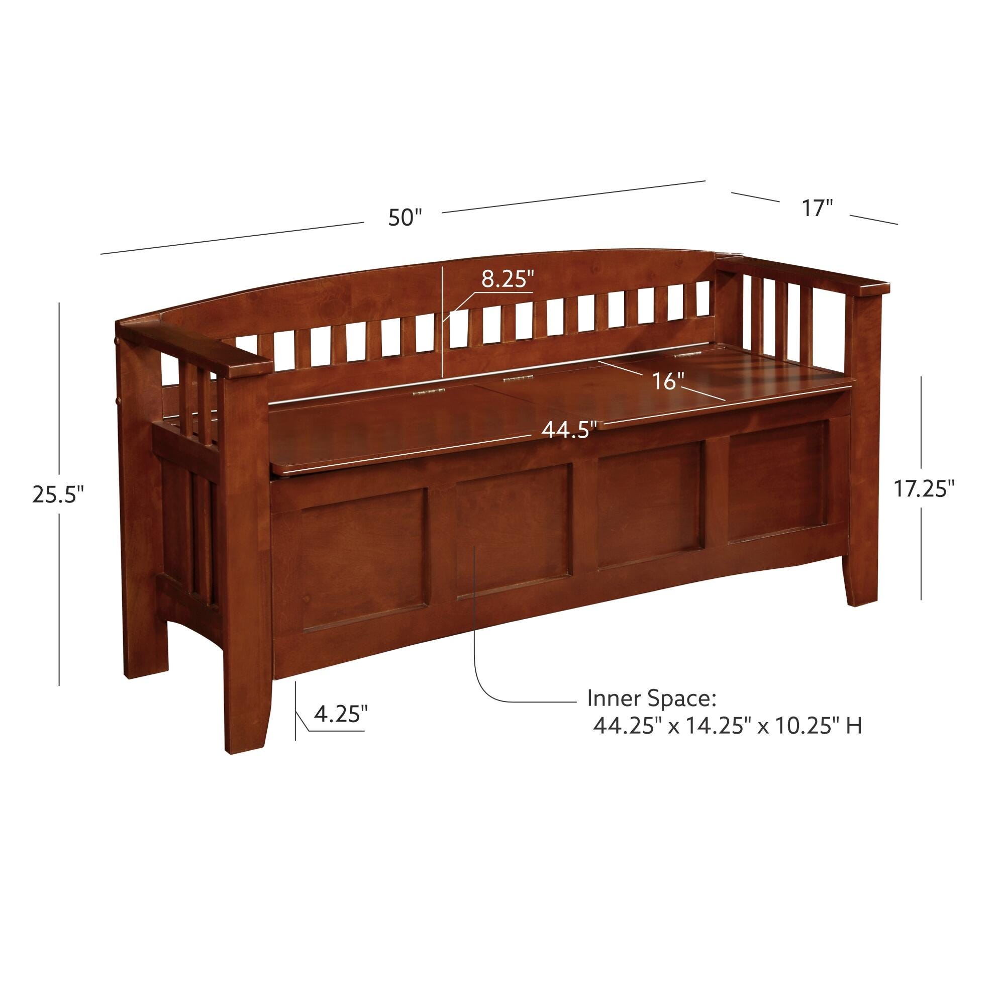 Linon Shayla Storage Bench, , large