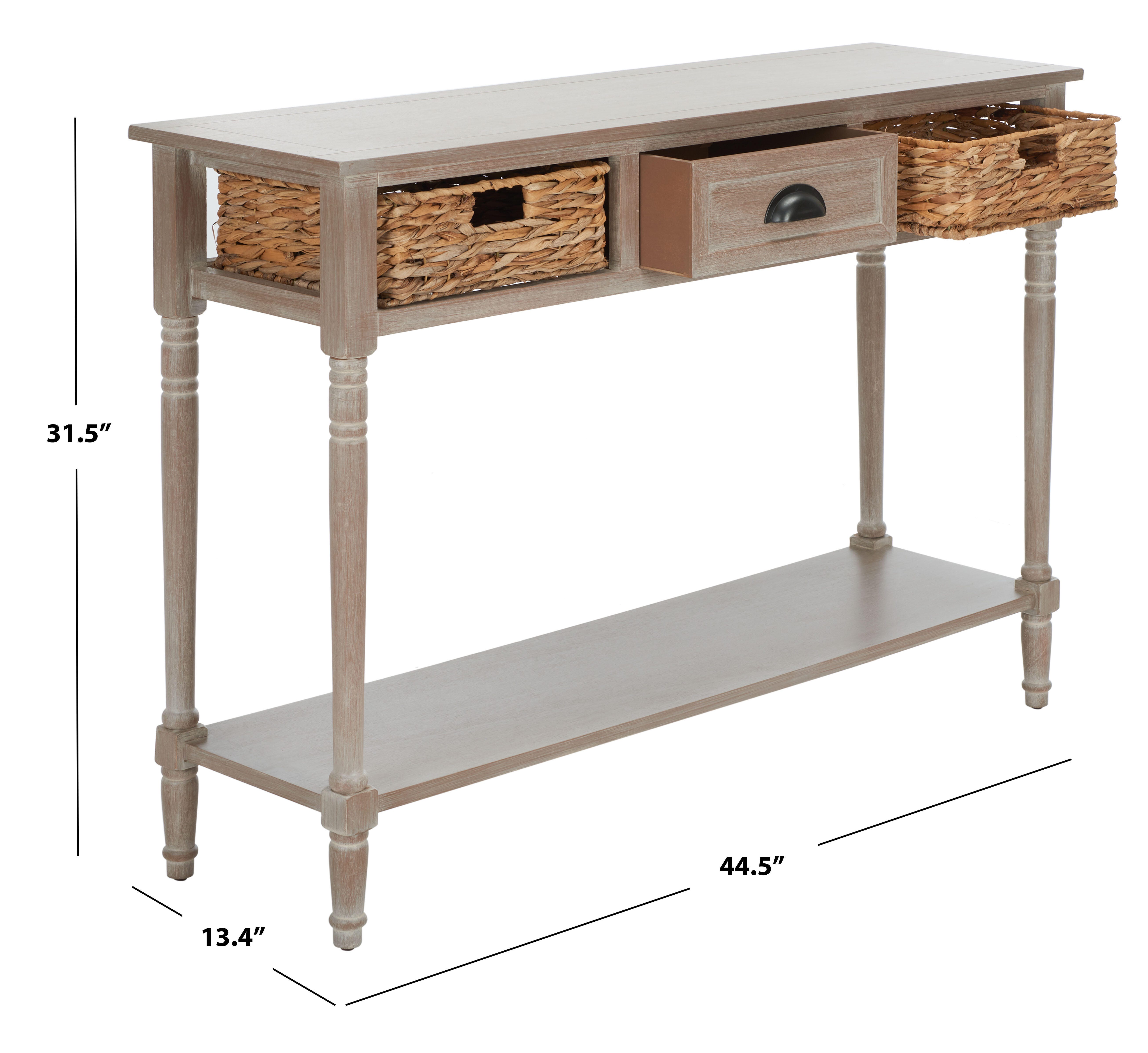 Safavieh Christa Console, White Wash, large