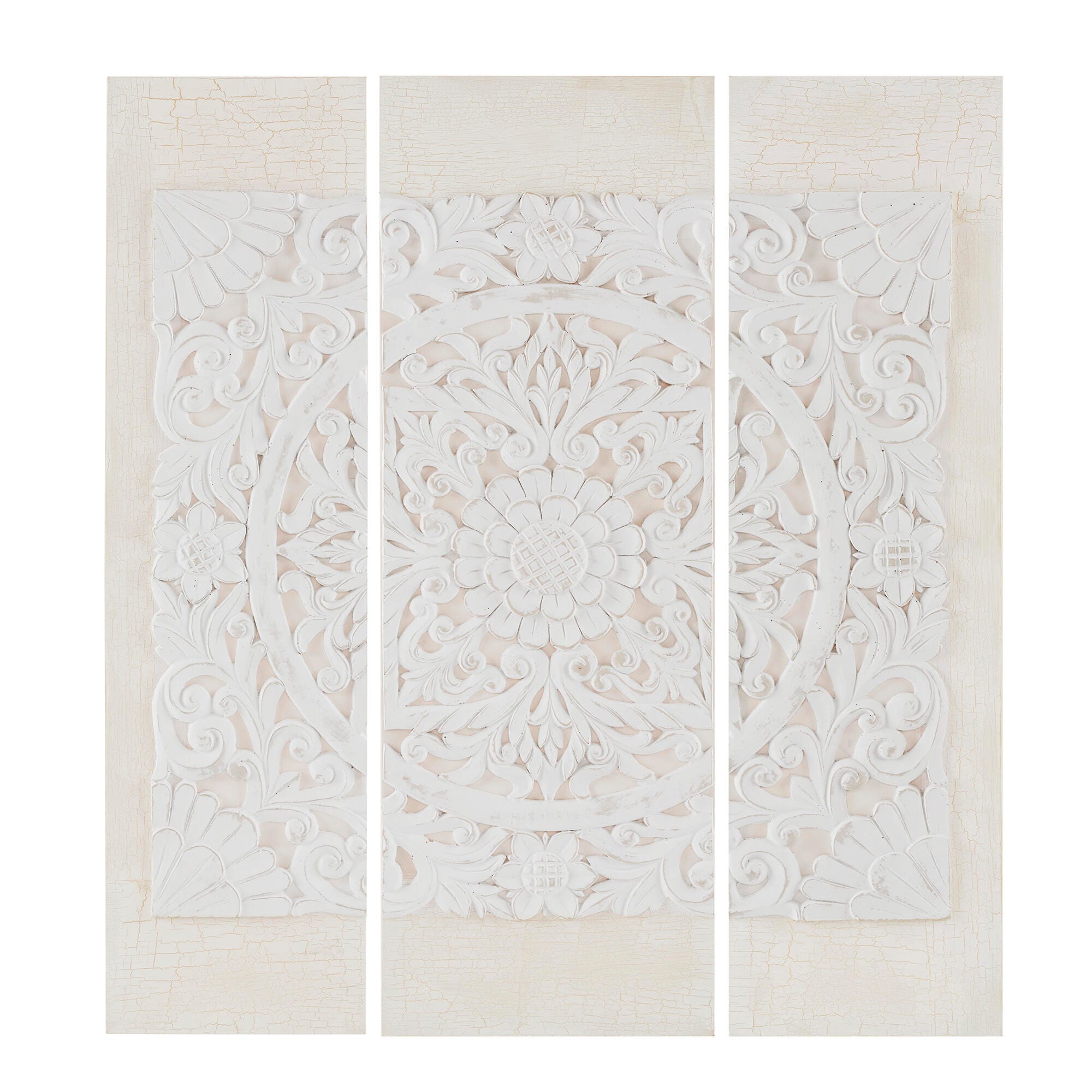 Madison Park Offwhite 3D Embellished Canvas, , large