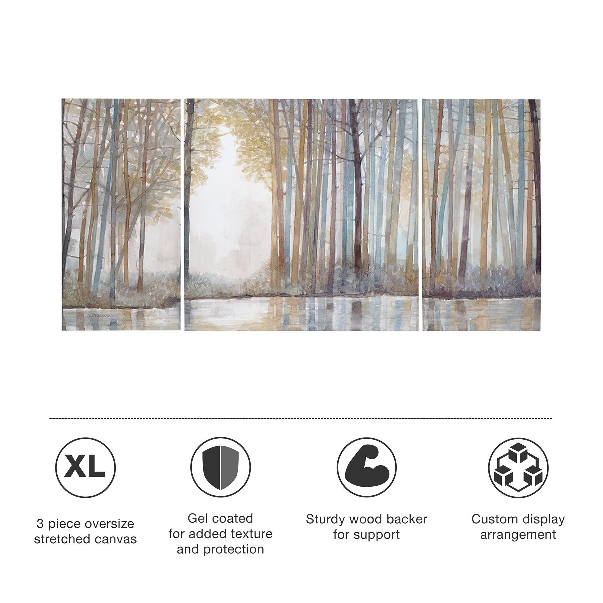 Madison Park Multi Gel Coated Canvas Set of 3, , large