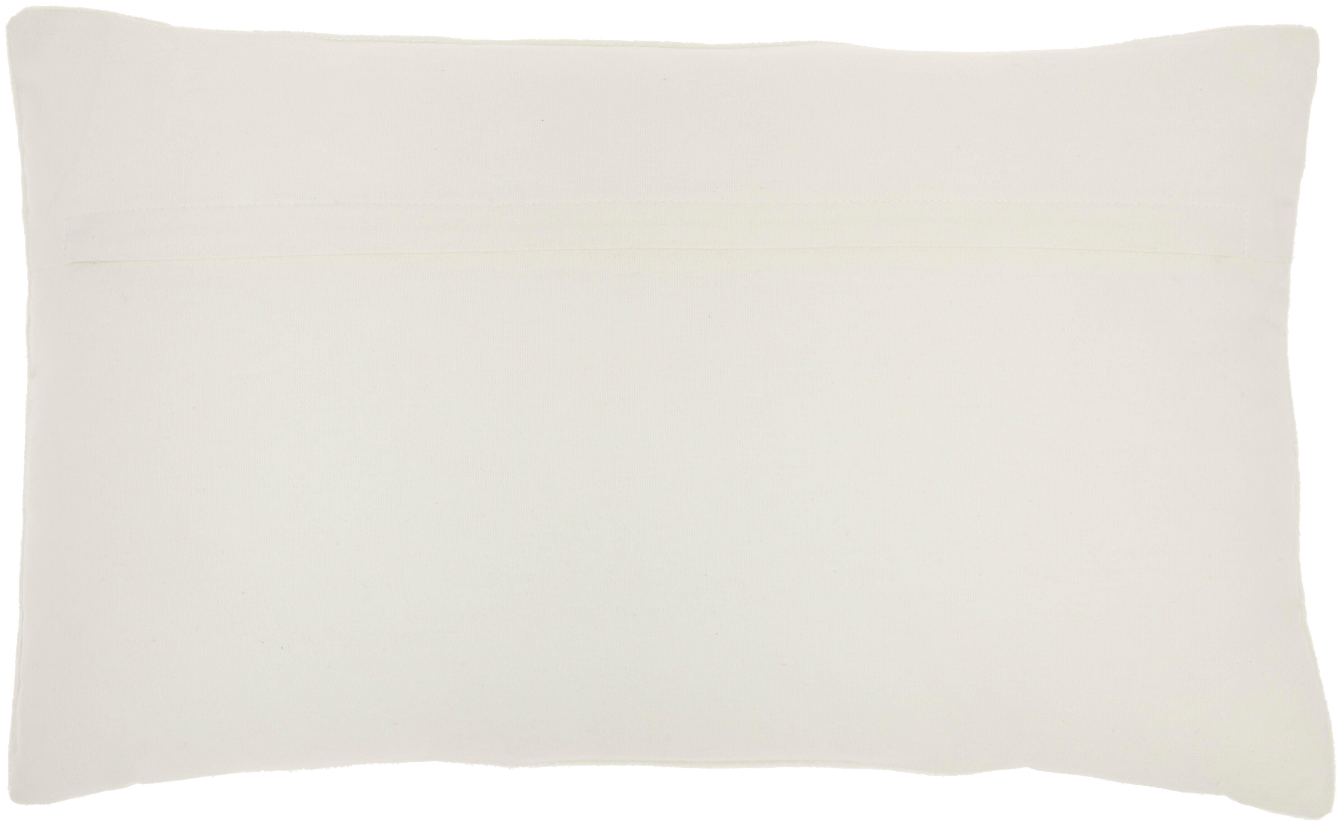 Mina Victory Mina Victory Sofia Beaded Flowers 12"X20" Ivory Indoor Throw Pillow, Ivory, large