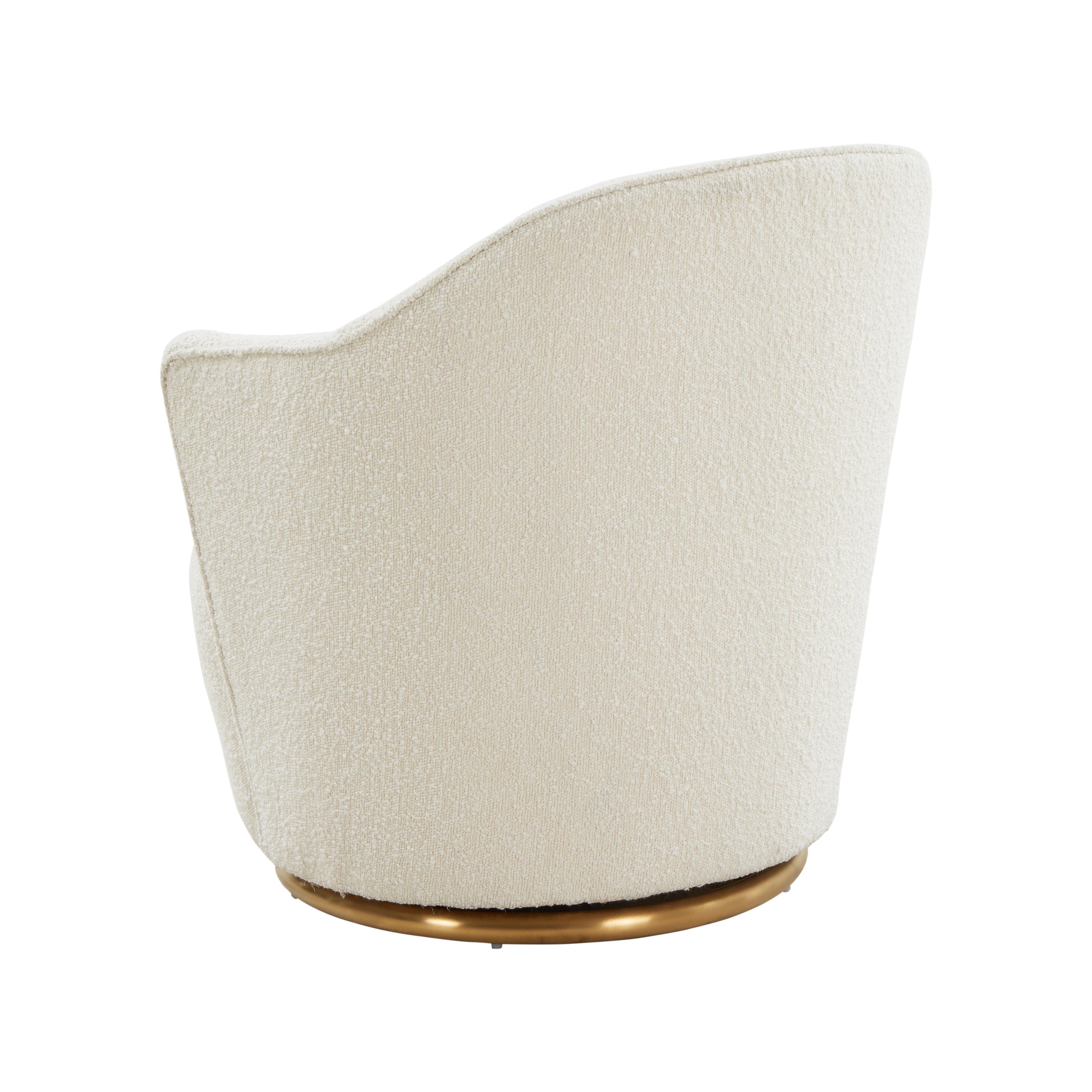 TOV Furniture Skyla Boucle Swivel Chair, , large