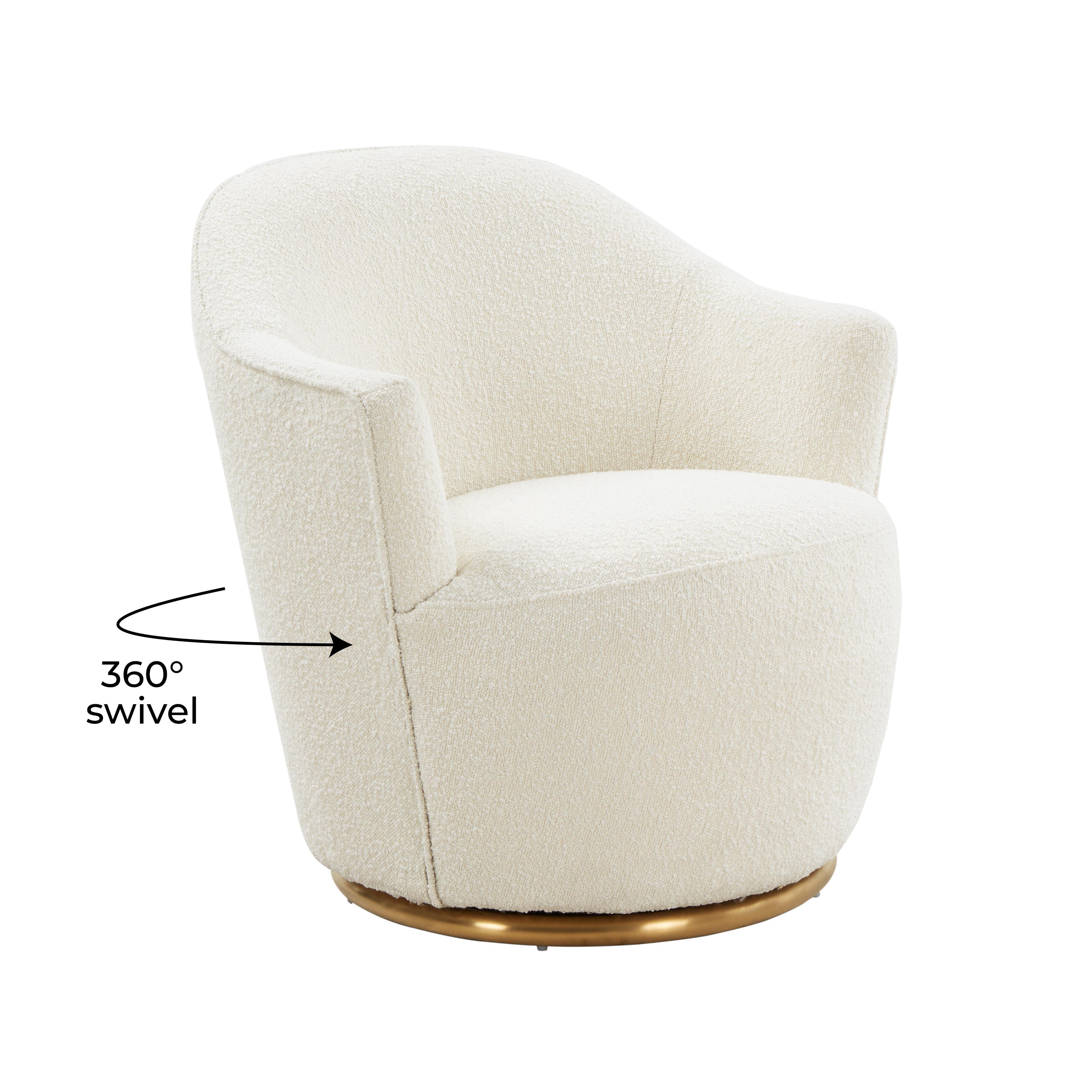 TOV Furniture Skyla Boucle Swivel Chair, , large