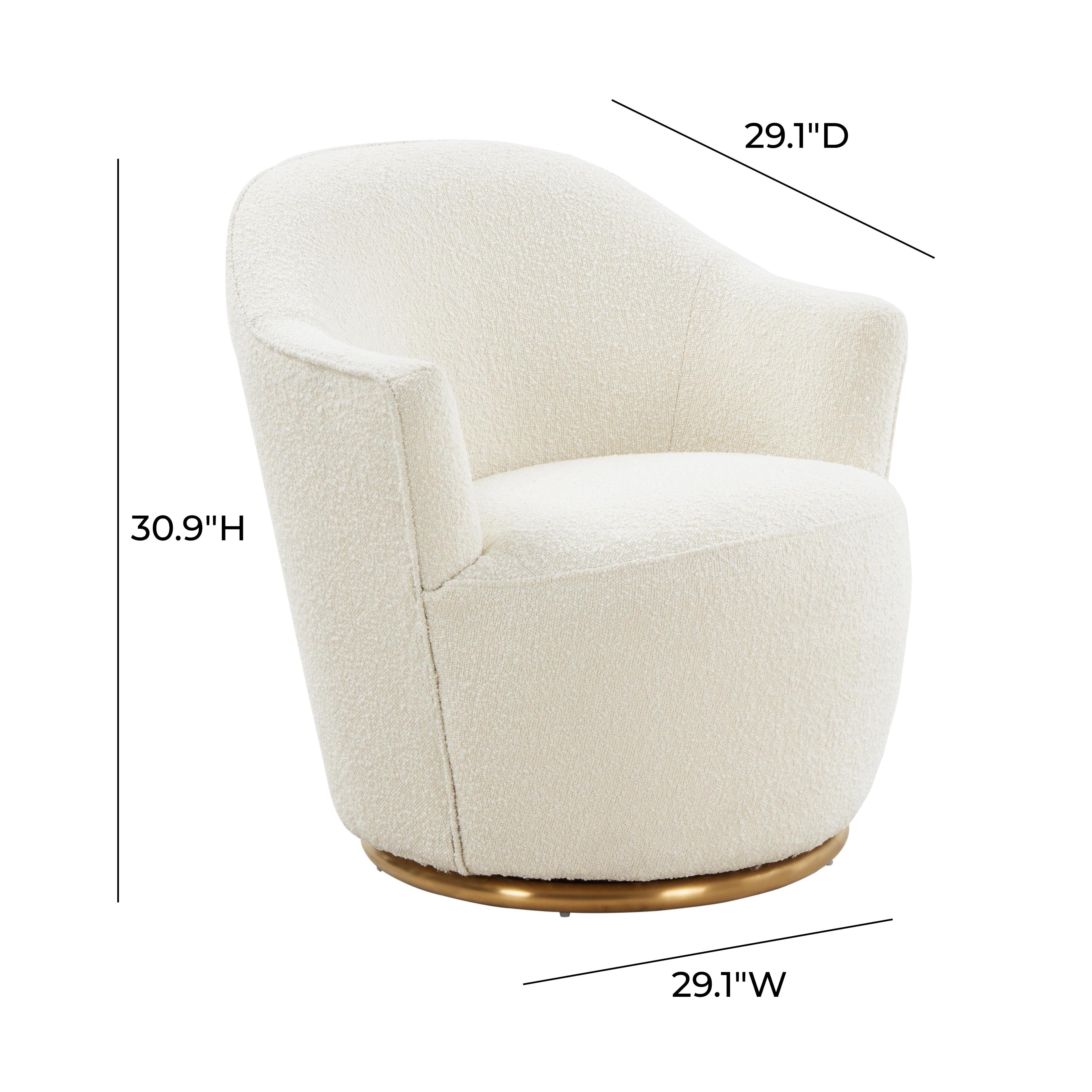 TOV Furniture Skyla Boucle Swivel Chair, , large