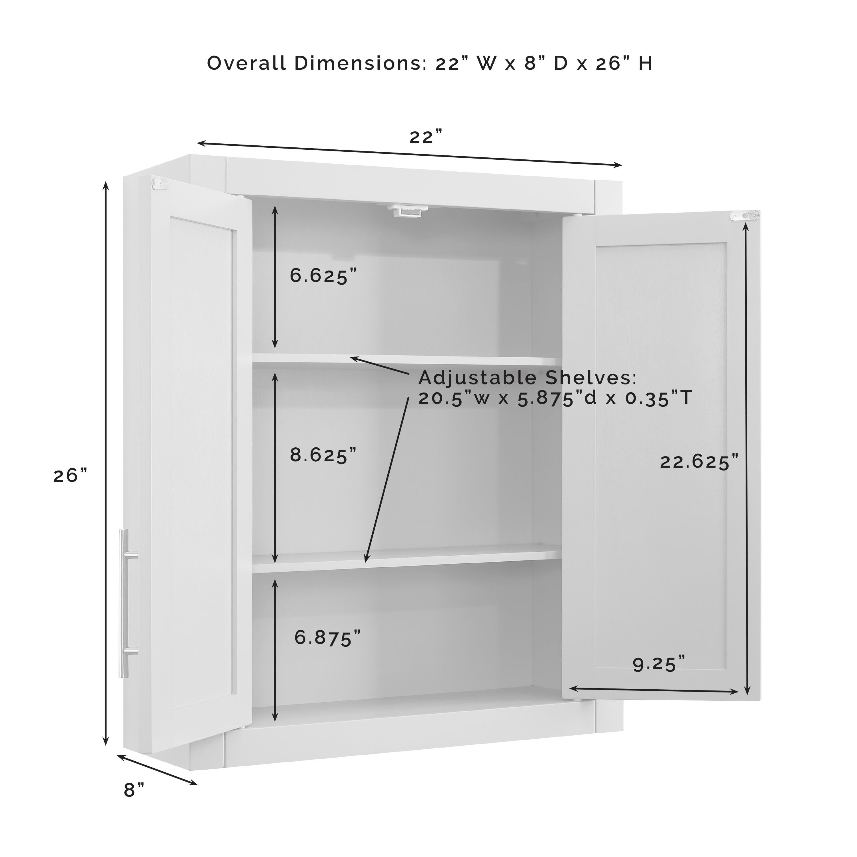 Savannah Wall Cabinet, Gray, large