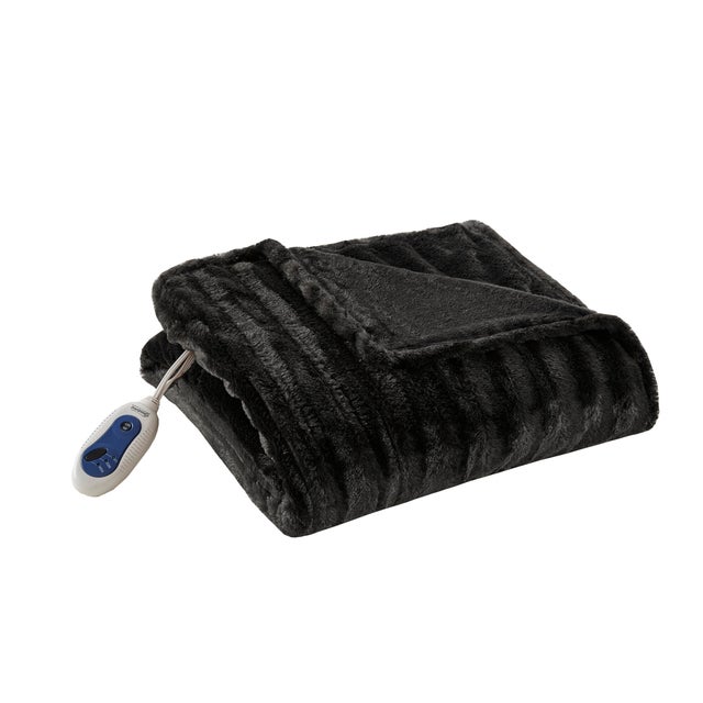 Beautyrest® Heated Duke Faux Fur Heated Throw