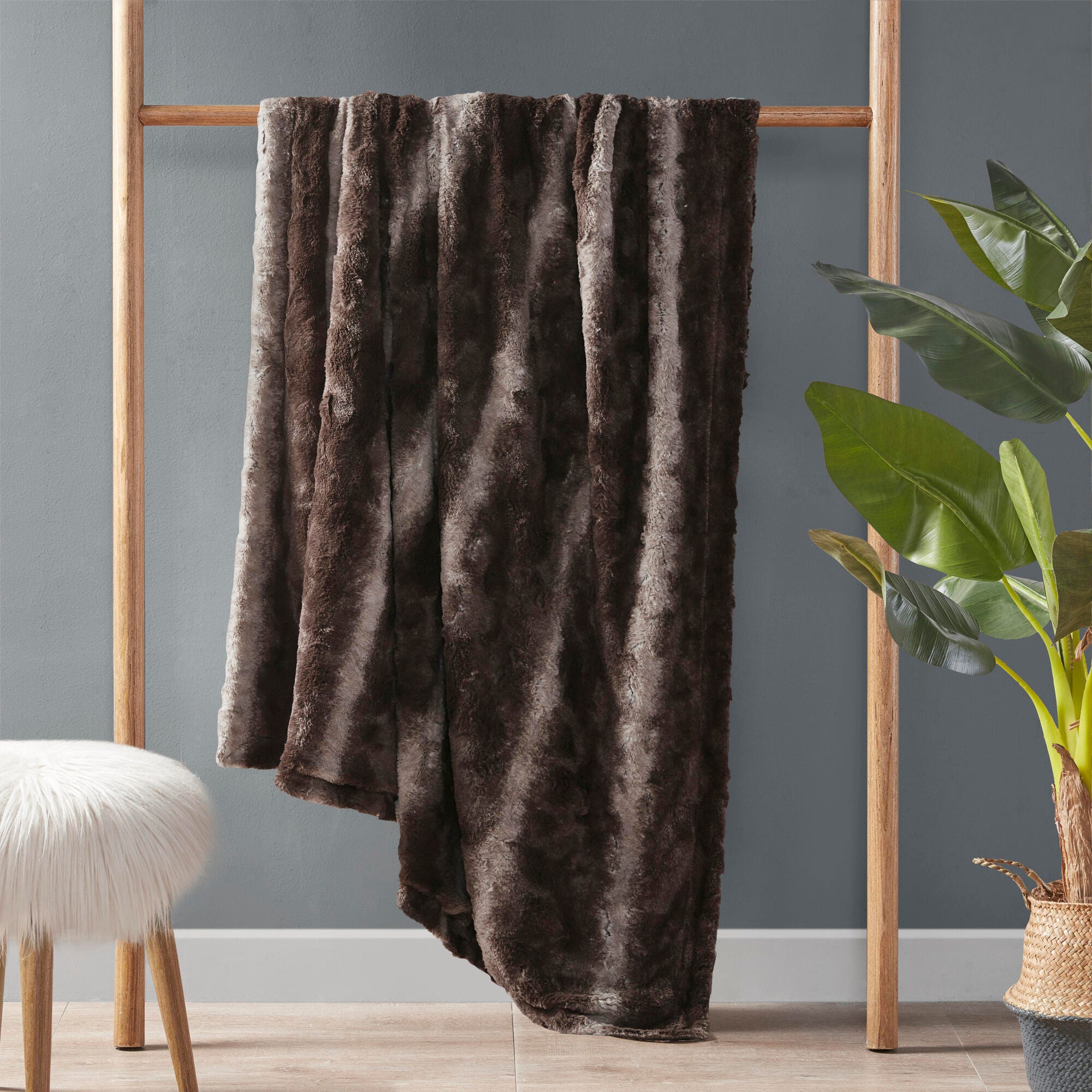 Marselle Oversized Faux Fur Throw | Ashley