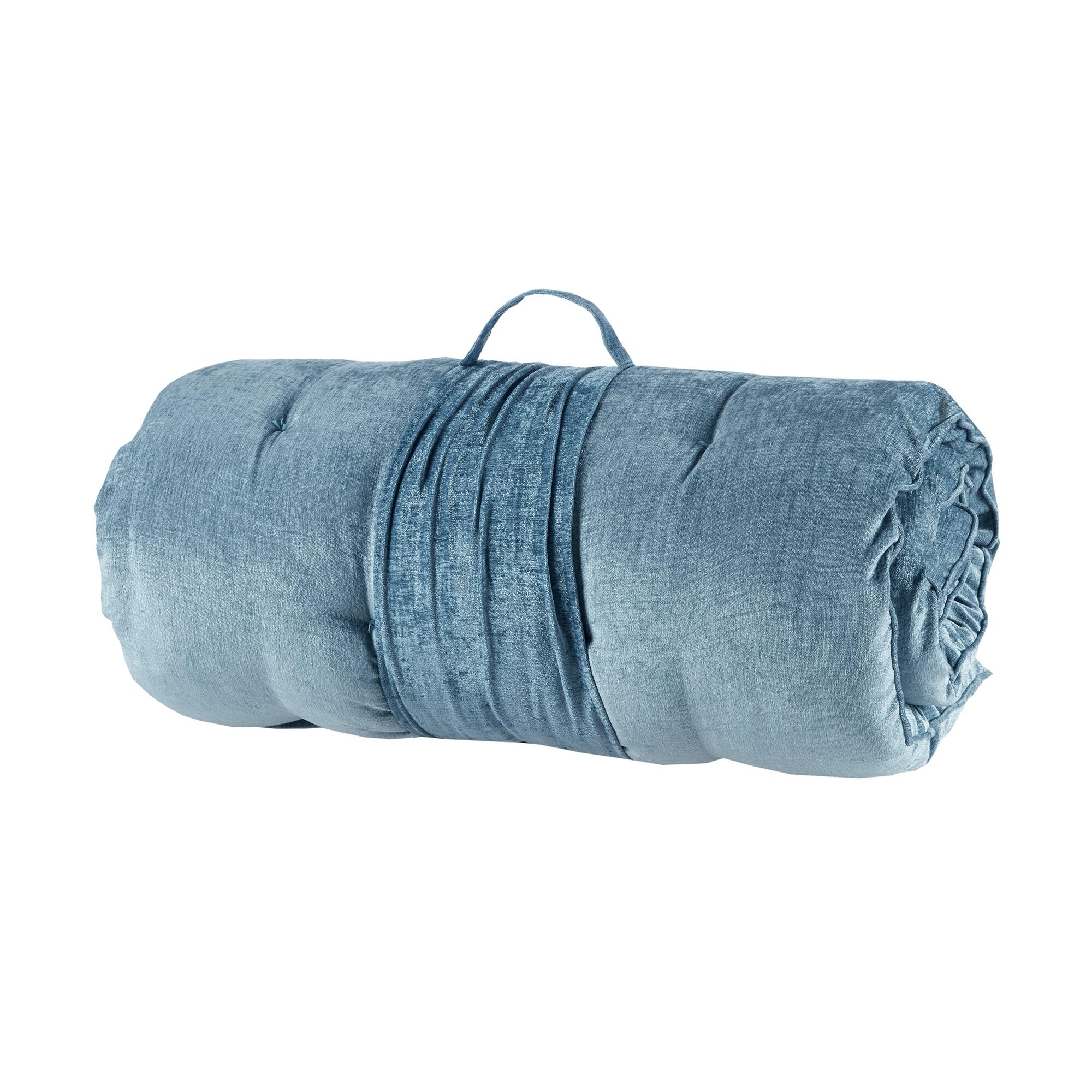 Intelligent Design Edelia Chenille Lounge Floor Pillow, Aqua, large