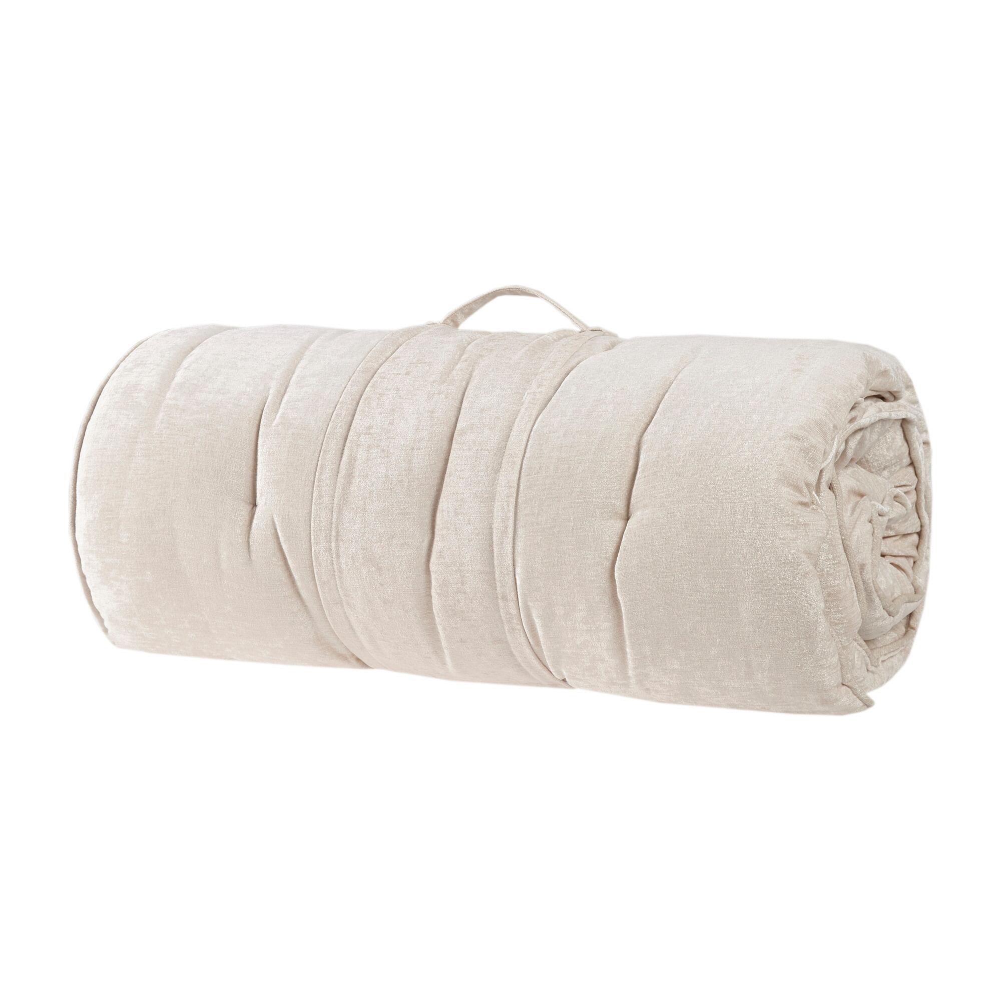 Intelligent Design Edelia Chenille Lounge Floor Pillow, Ivory, large