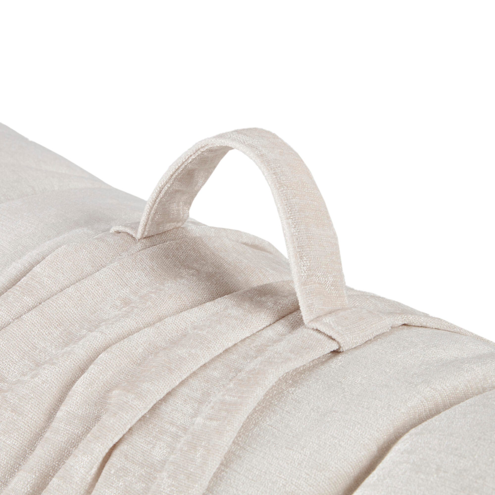 Intelligent Design Edelia Chenille Lounge Floor Pillow, Ivory, large