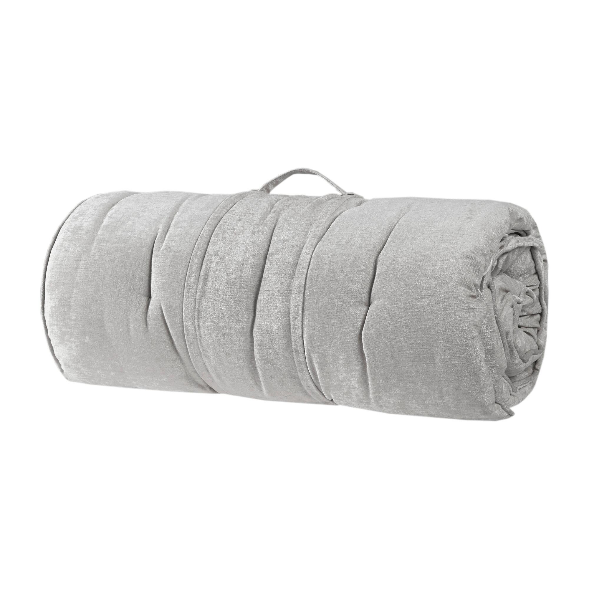 Intelligent Design Edelia Chenille Lounge Floor Pillow, Gray, large